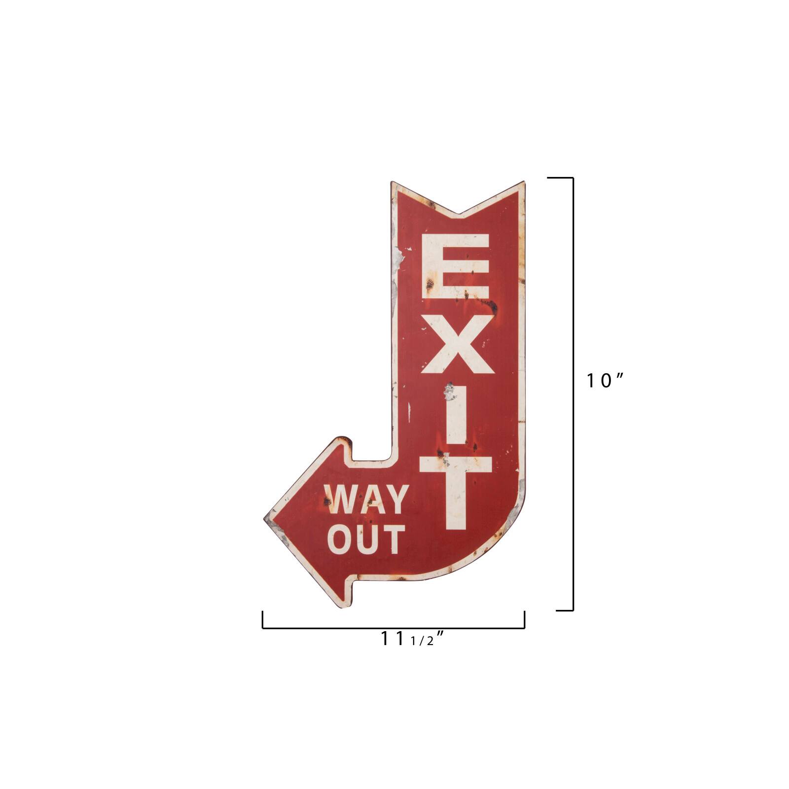 Hello Honey® Exit, Way Out Metal Plaque