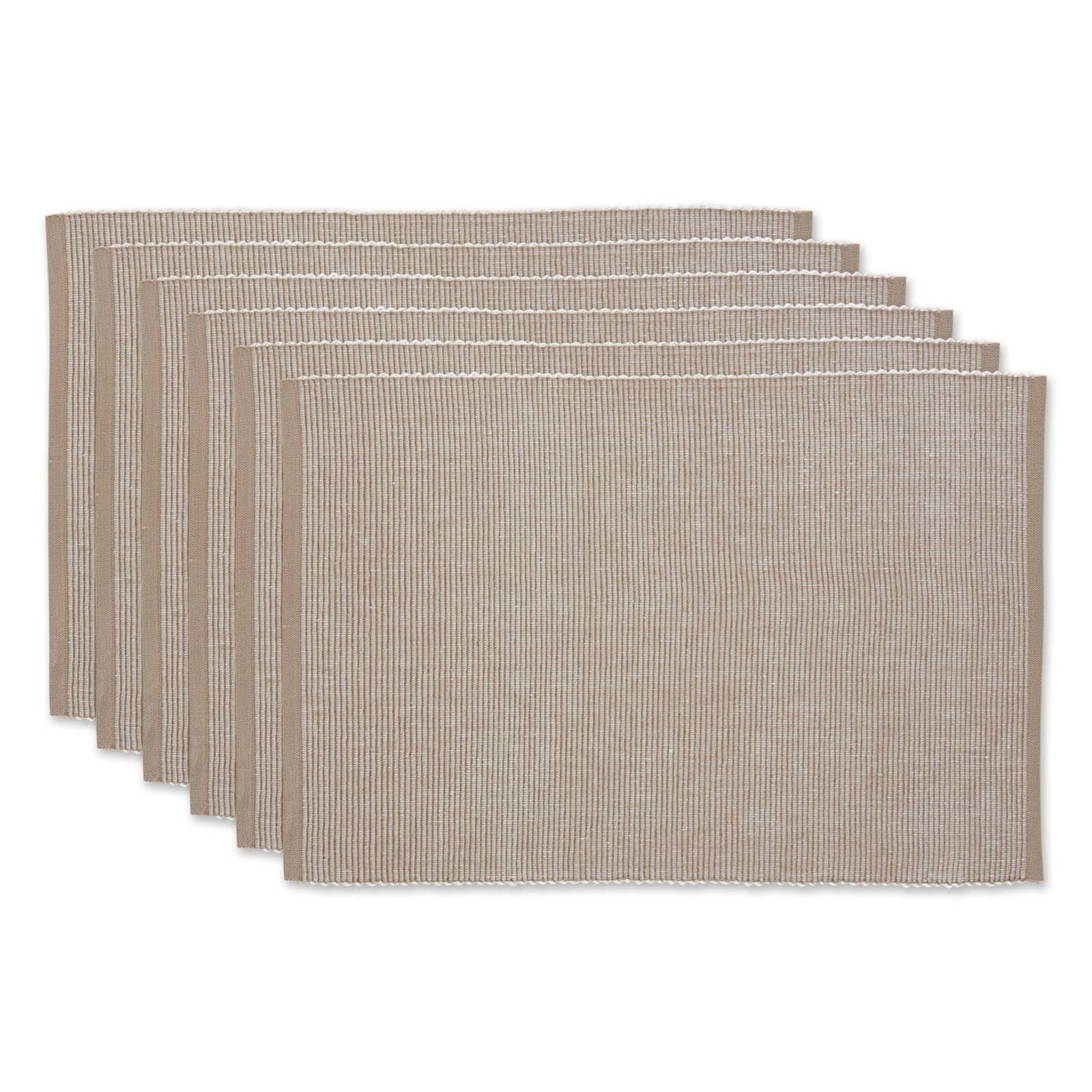 DII® 2-Tone Ribbed Placemats, 6ct.