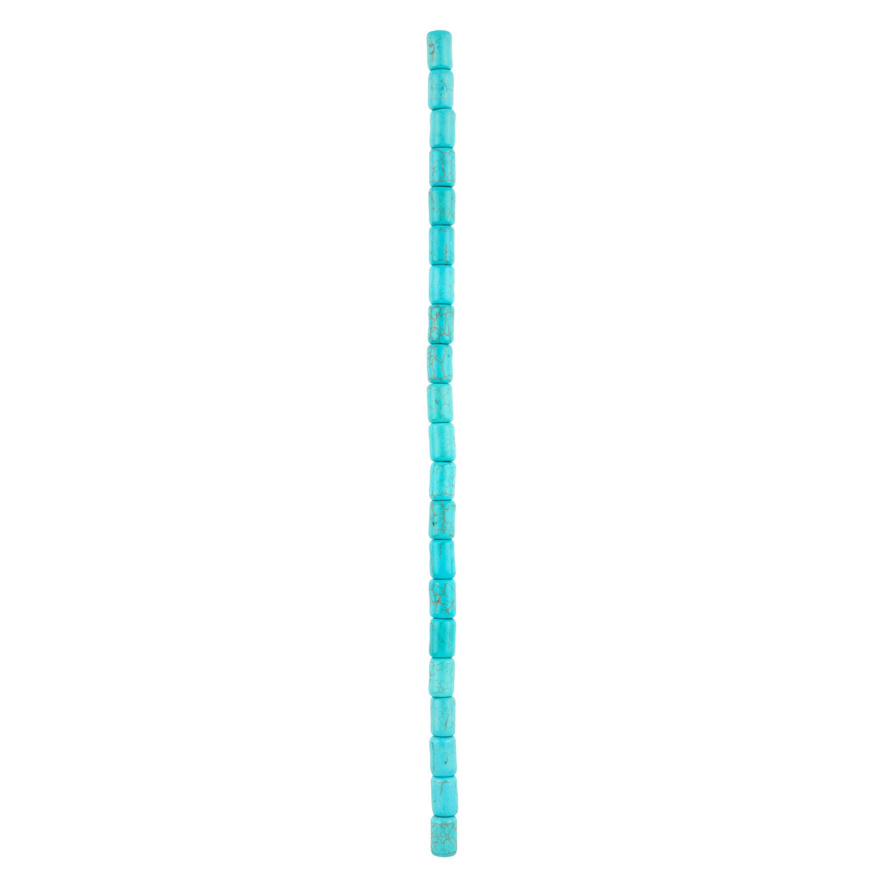 Turquoise Howlite Tube Beads, 12mm by Bead Landing&#x2122;