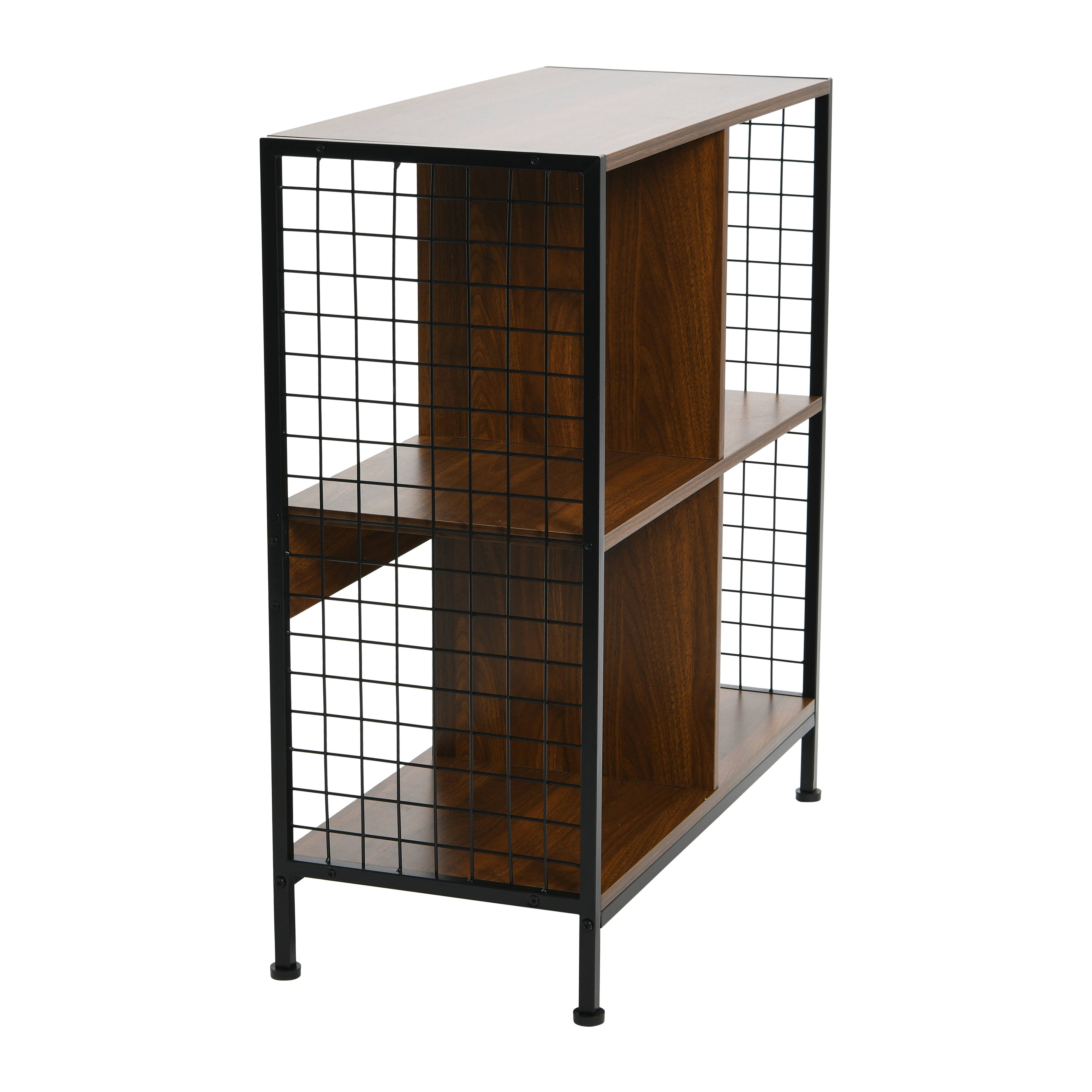 Household Essentials 28&#x22; 4-Compartment Trellis Storage Bookshelf