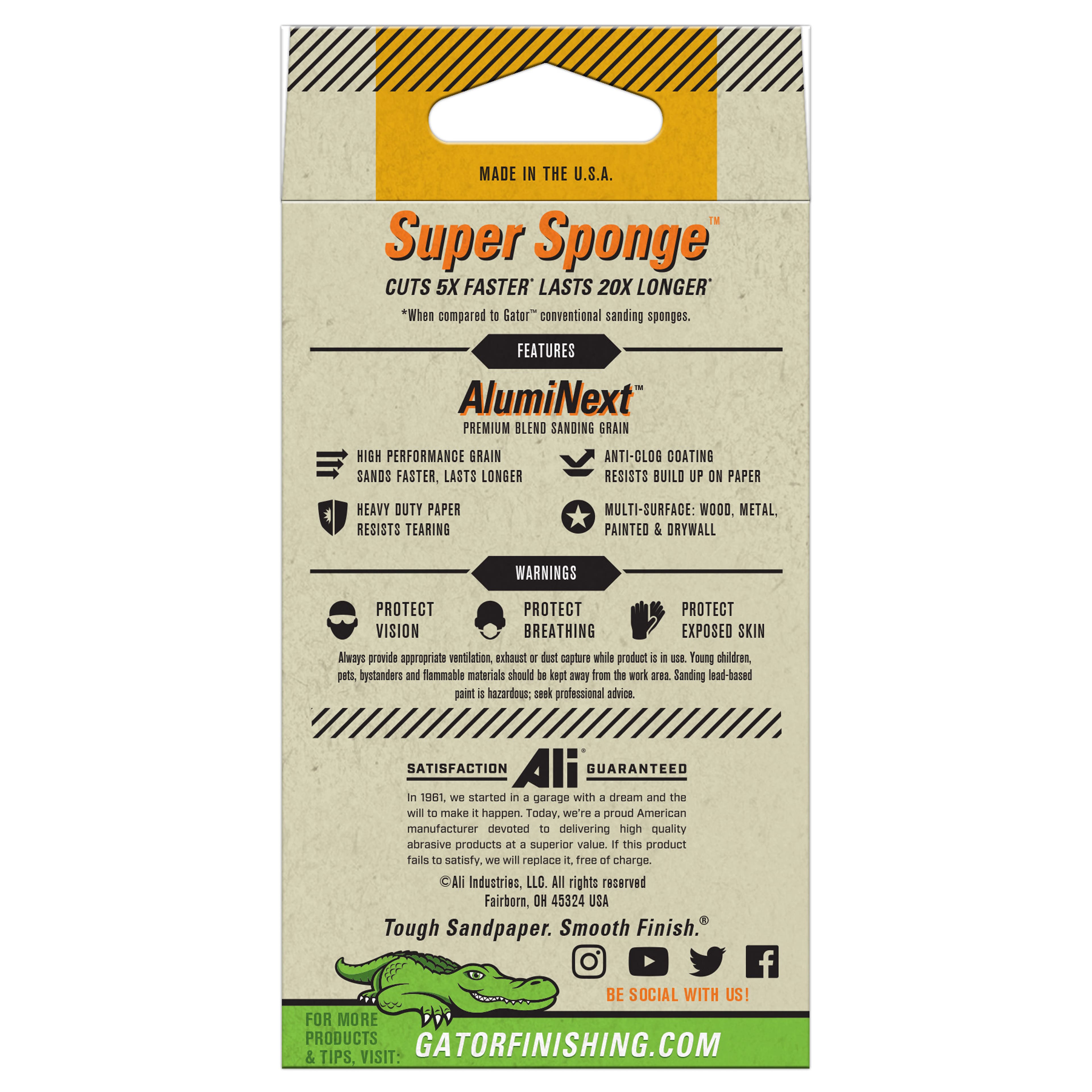Gator&#xAE; Super Sponge 3&#x22; x 5&#x22; Premium Sanding Tool