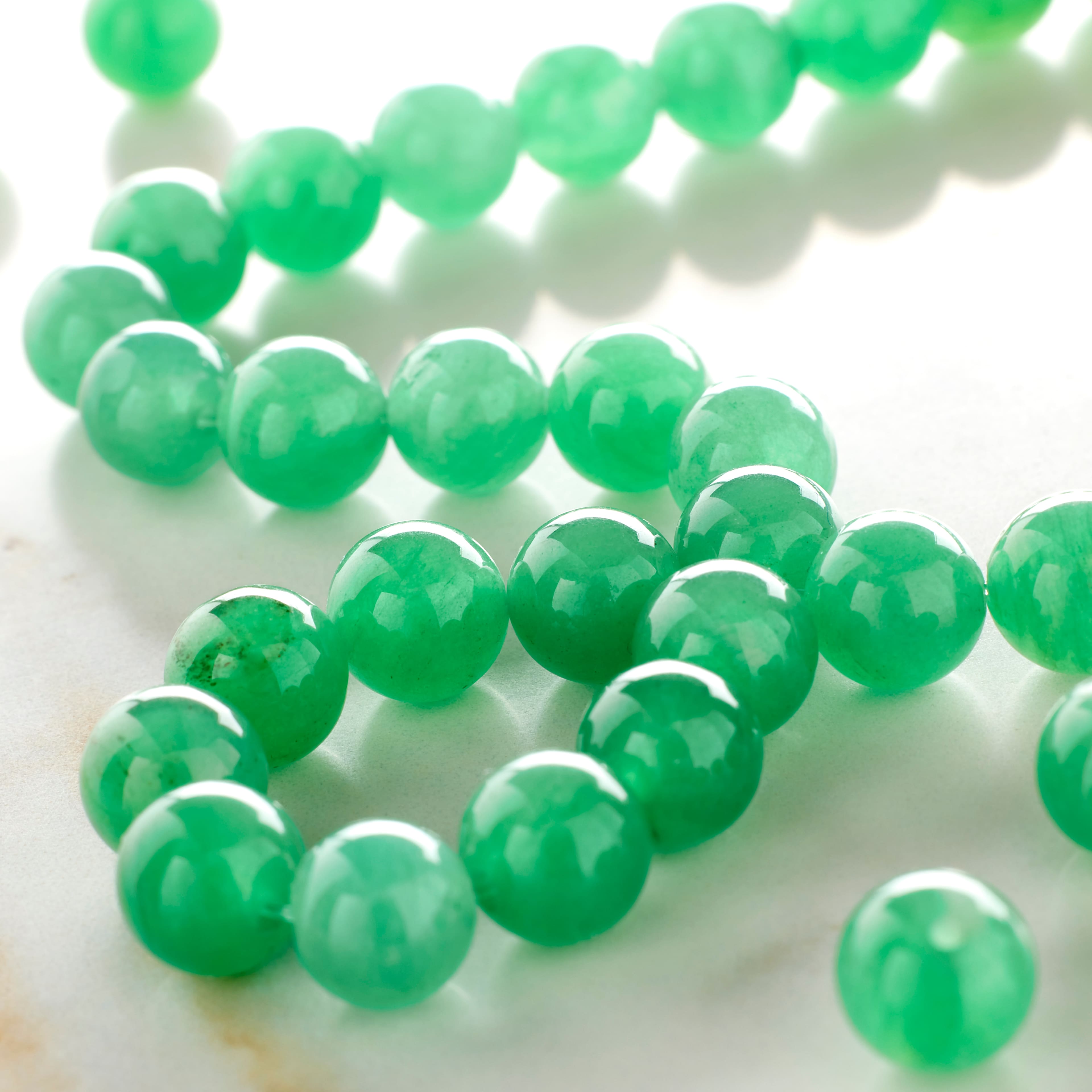 12 Pack:  Green Aventurine Round Beads, 8mm by Bead Landing&#x2122;