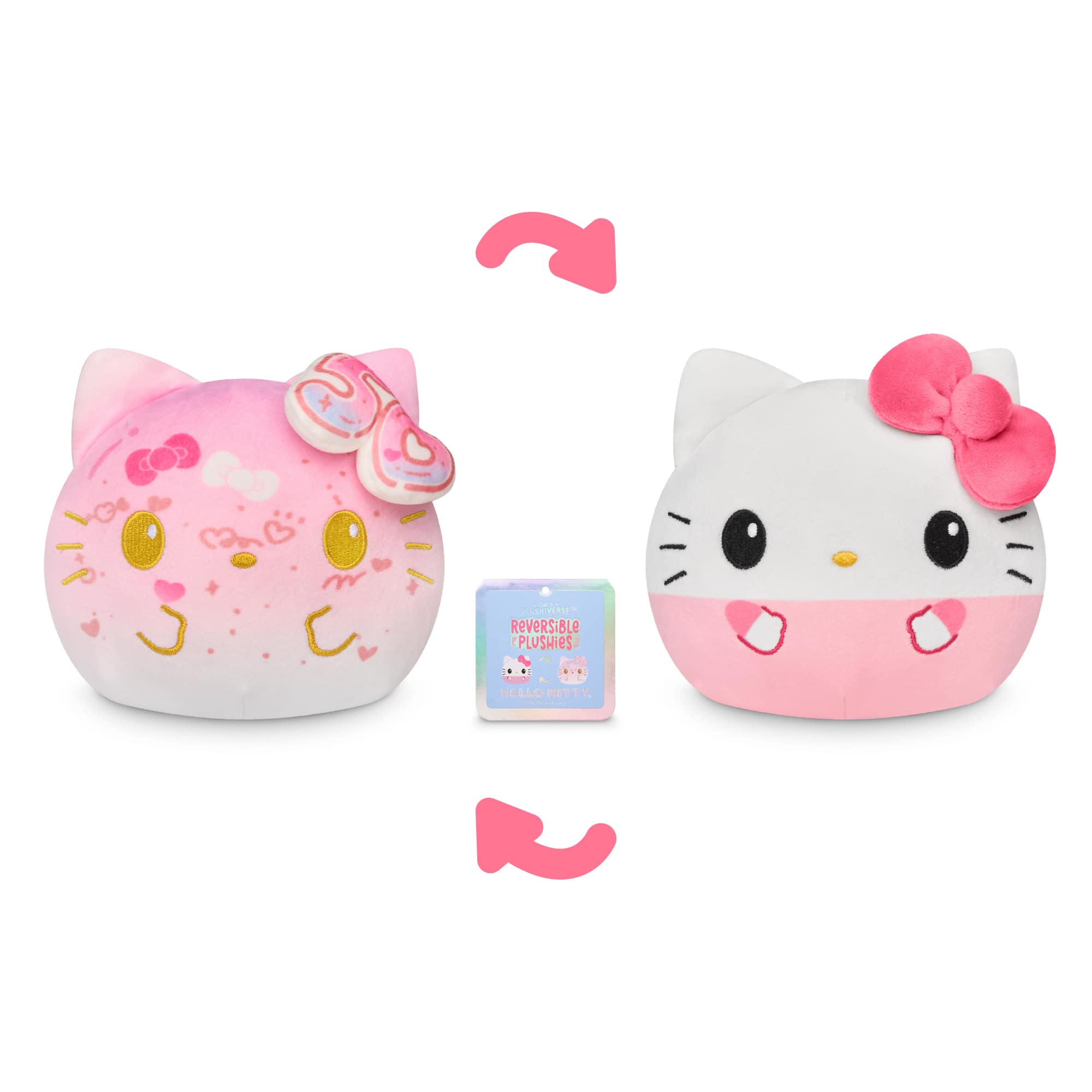 Sanrio&#xAE; TeeTurtle Hello Kitty&#xAE; 50th Anniversary 4&#x22; Pink Reversible Plushie