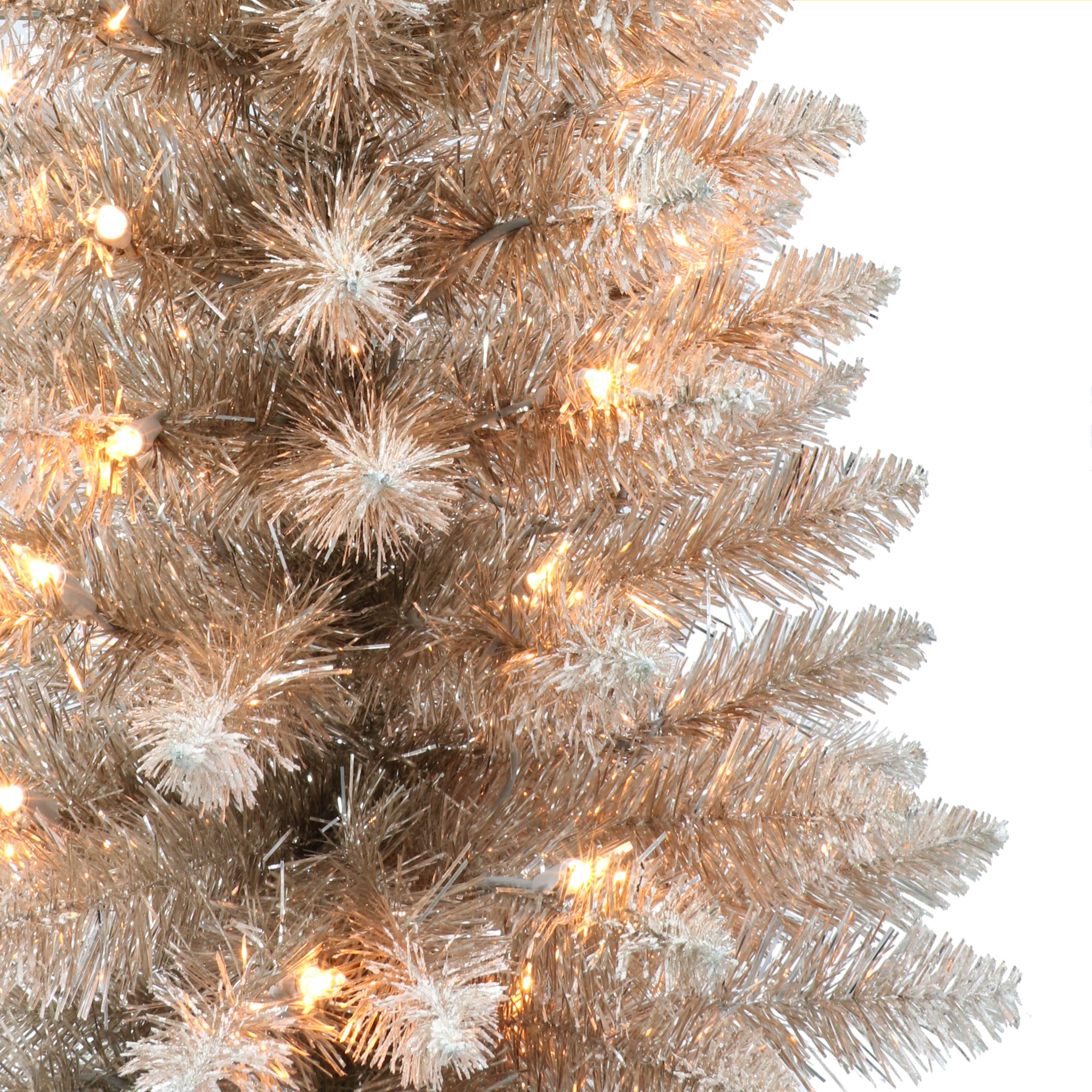 6 Pack: 3ft. Pre-Lit Rose Gold Artificial Christmas Tree