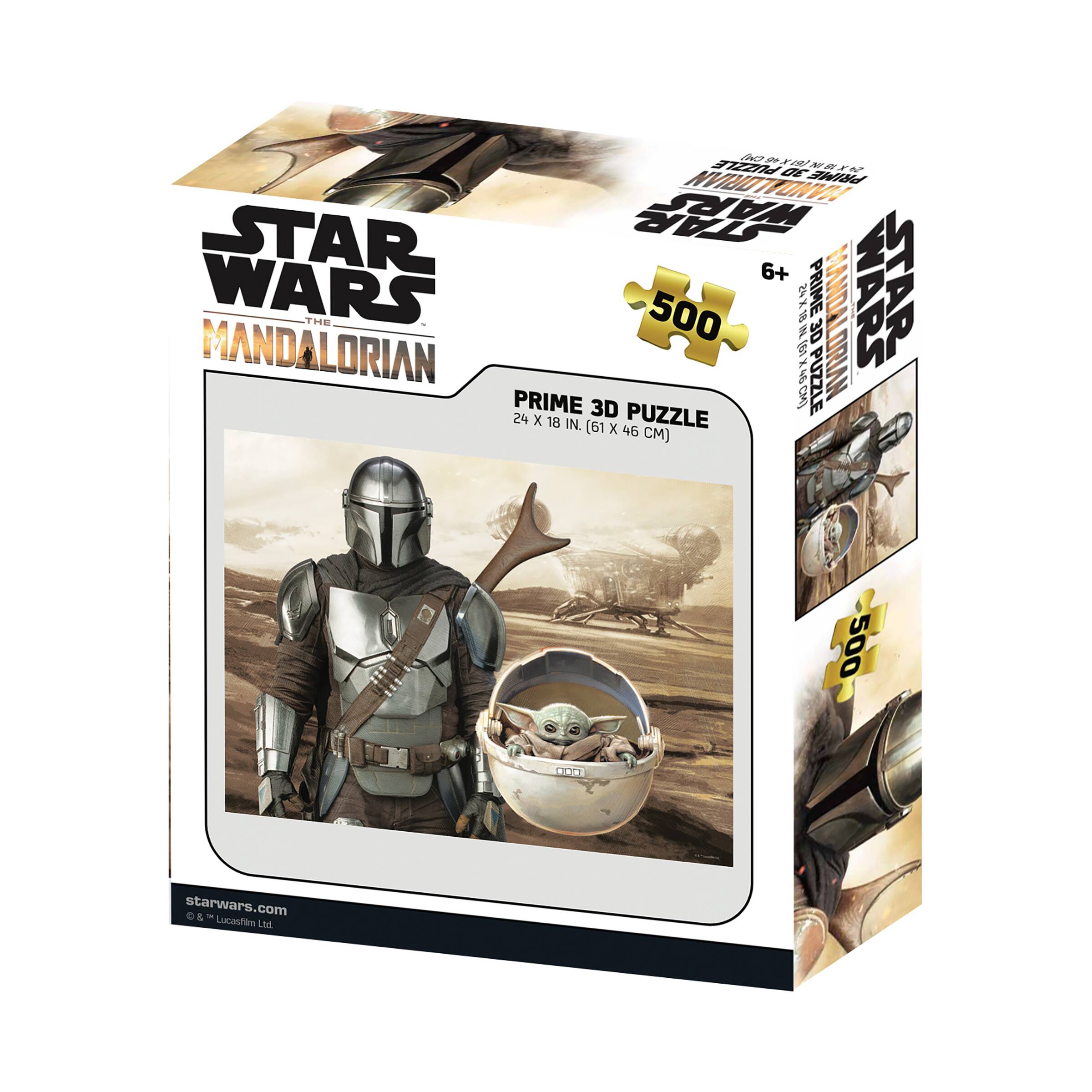 Star Wars - The Mandalorian - Mando &#x26; Grogu 3D Lenticular Jigsaw Puzzle: 500 Pcs