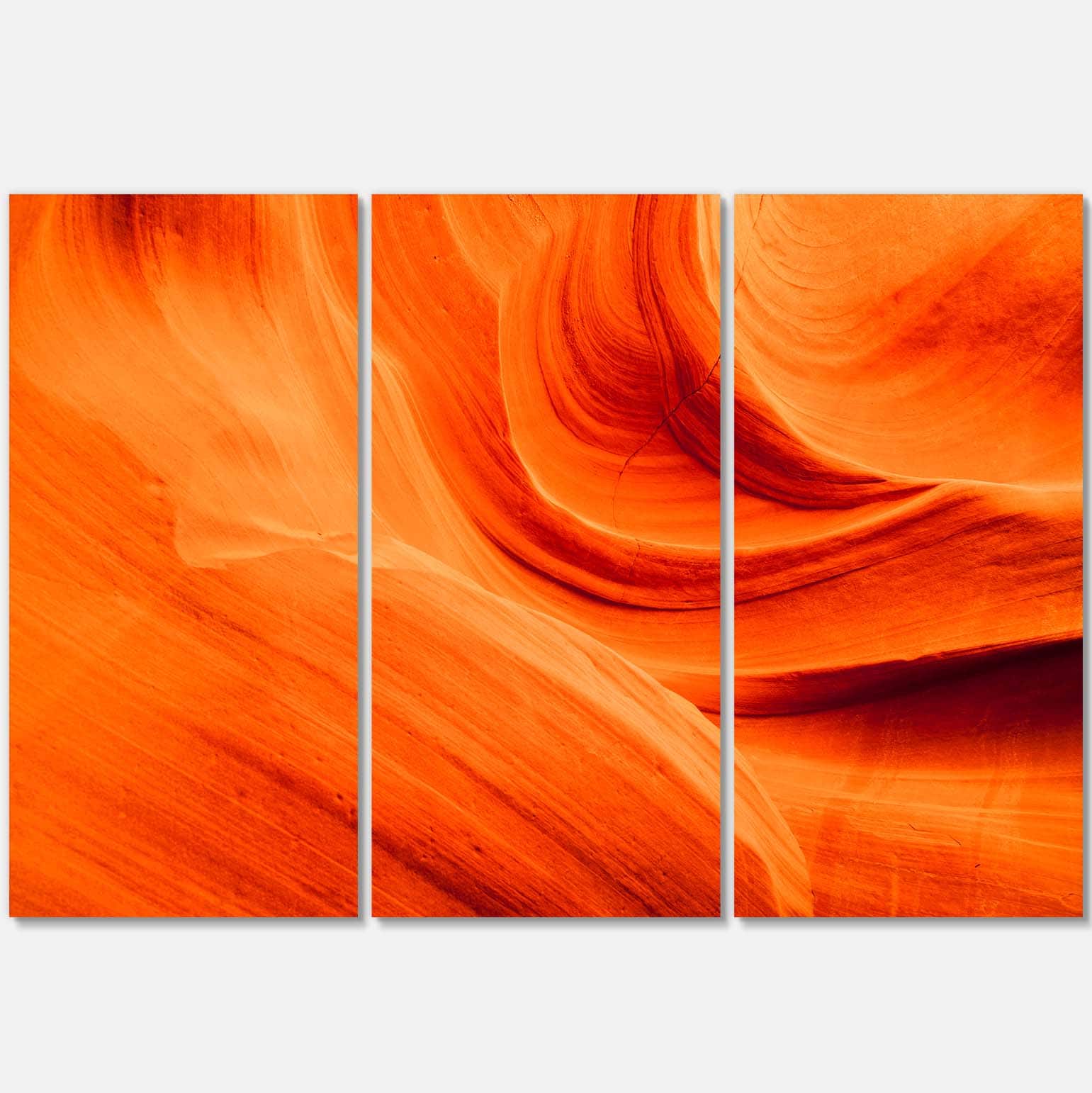 Designart - Orange Upper Antelope Canyon - Landscape Photography Canvas Print