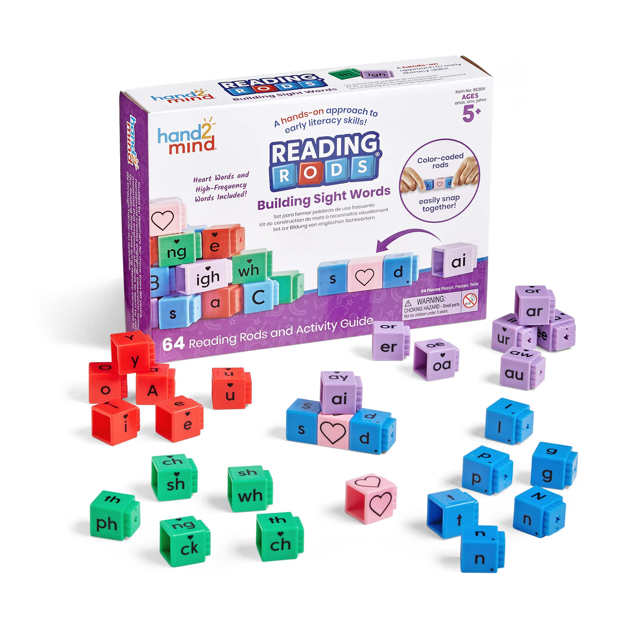 hand2mind Reading Rods® Building Sight Words Set