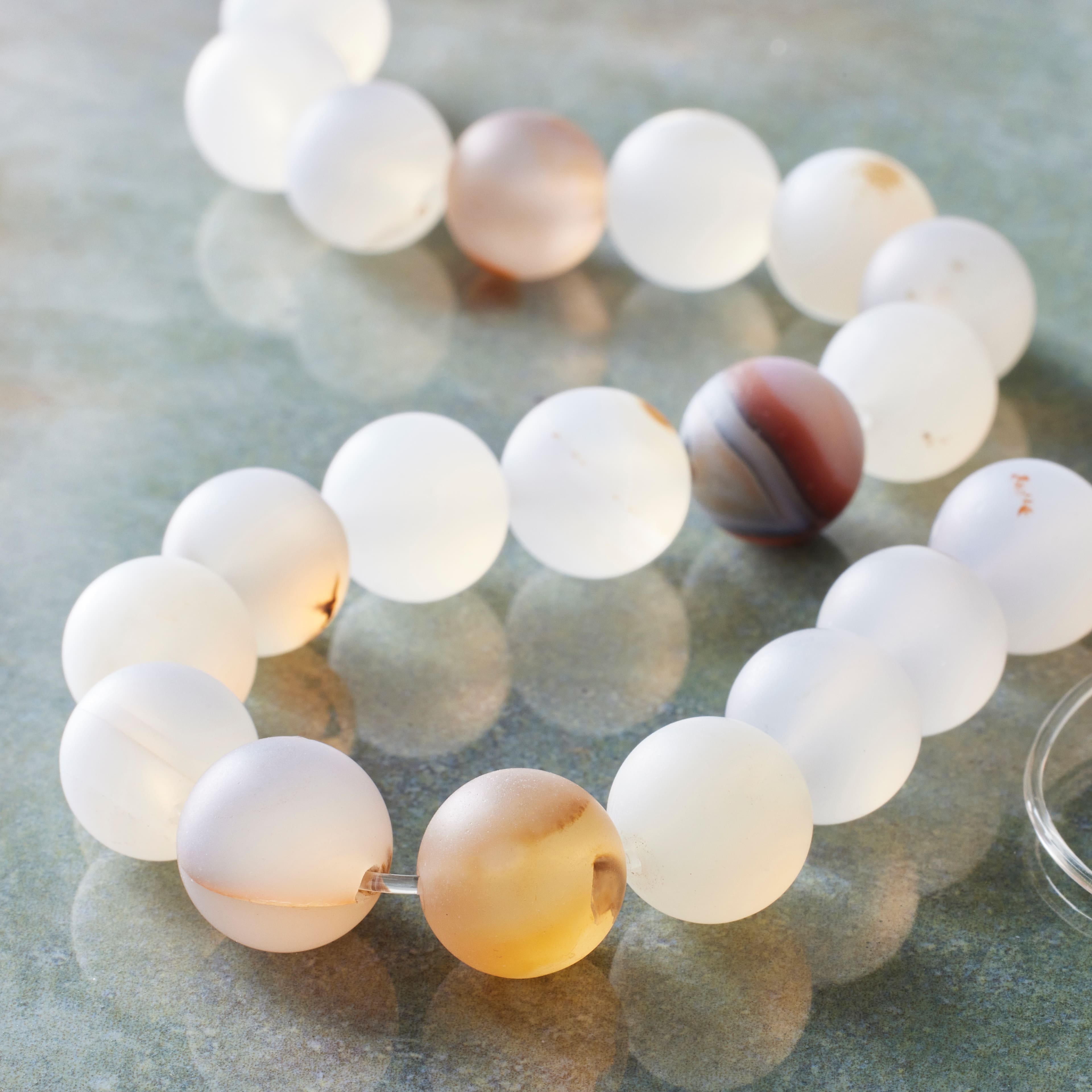 Matte Chalcedony Round Beads, 10mm by Bead Landing™