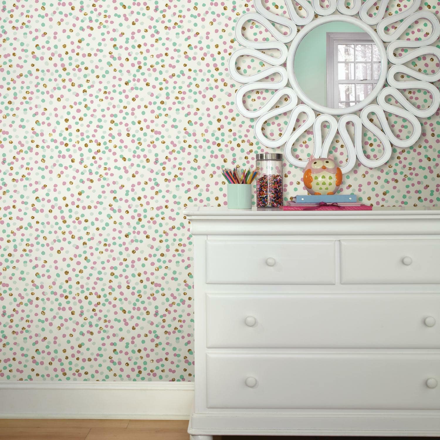 RoomMates Confetti Peel &#x26; Stick Wallpaper