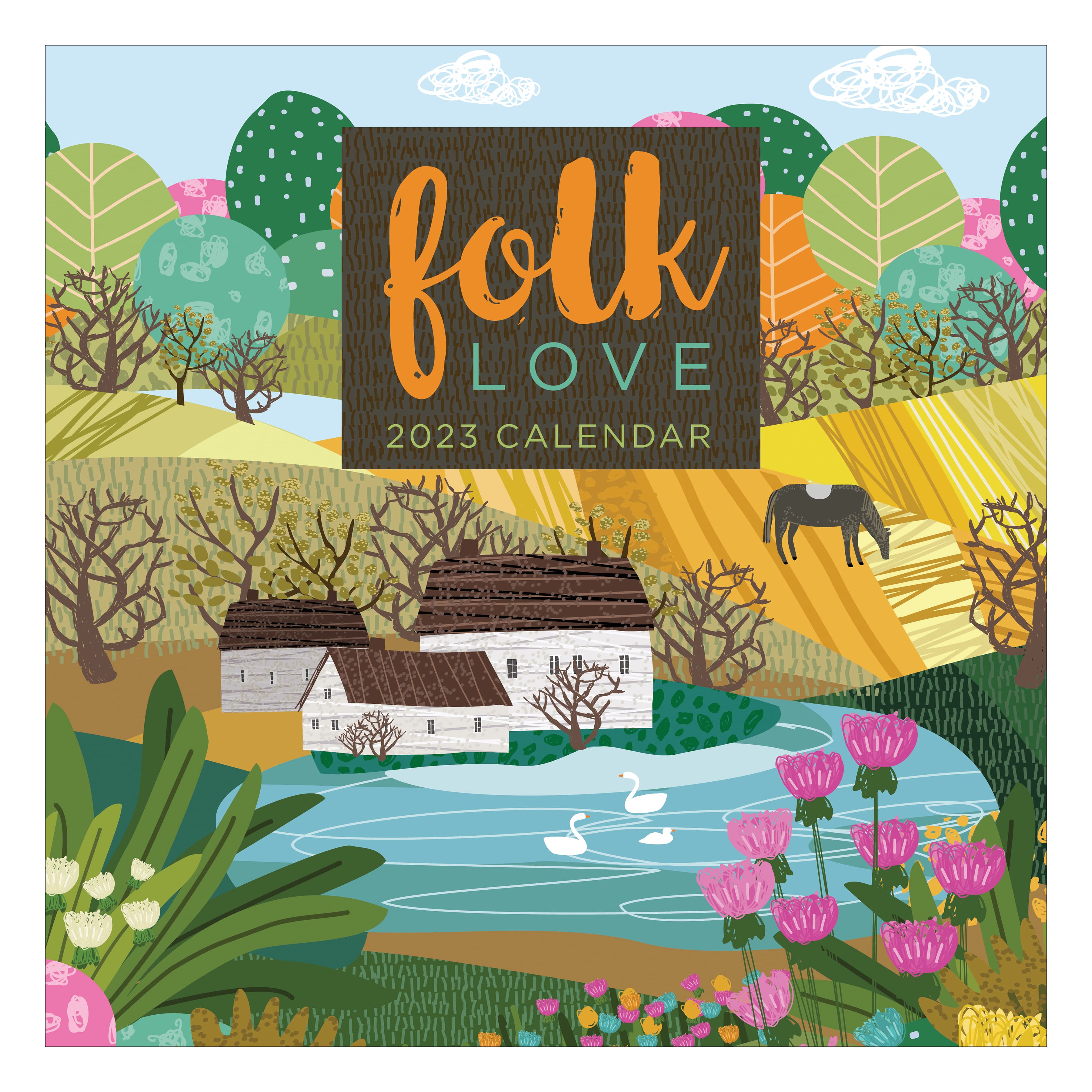 TF Publishing 2023 Folk Love Mini Calendar Michaels
