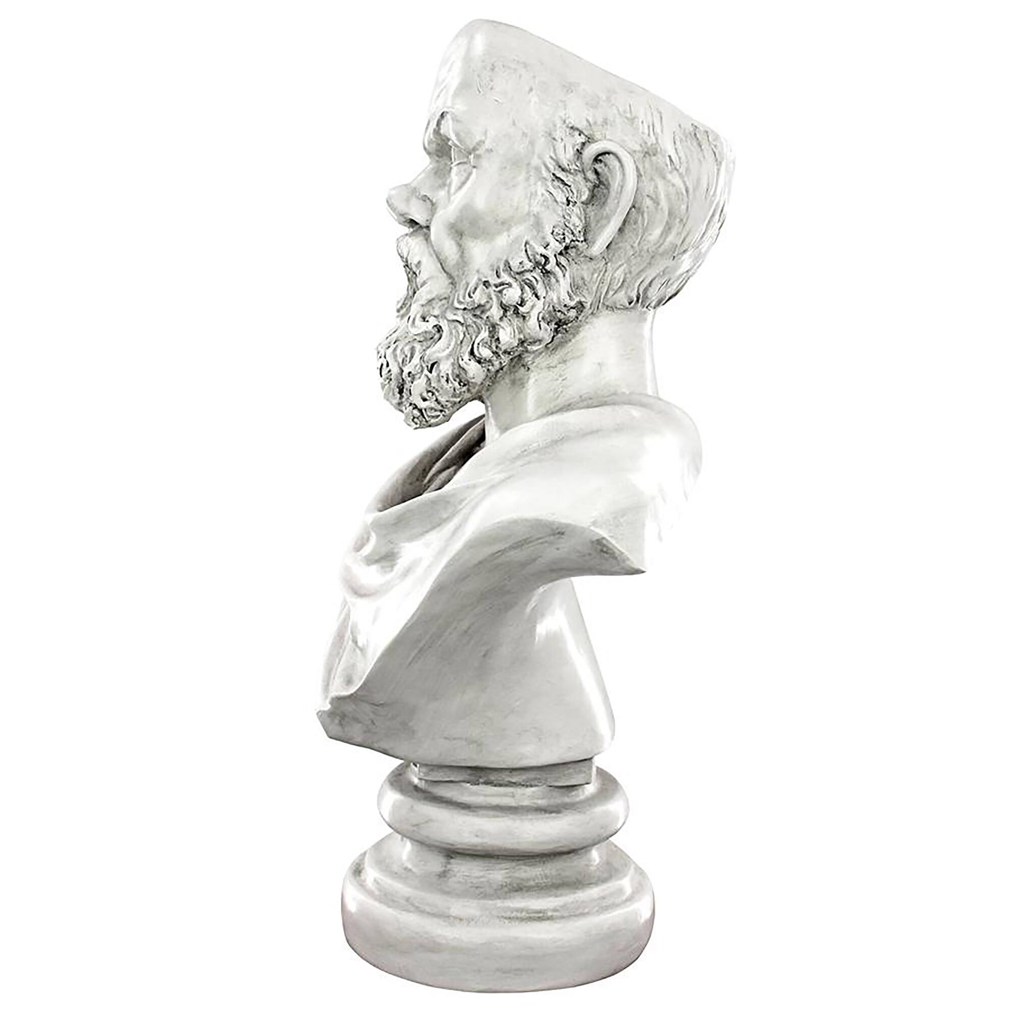 Design Toscano 17.5" Bust Planters of Antiquity Statues The Philosopher Socrates