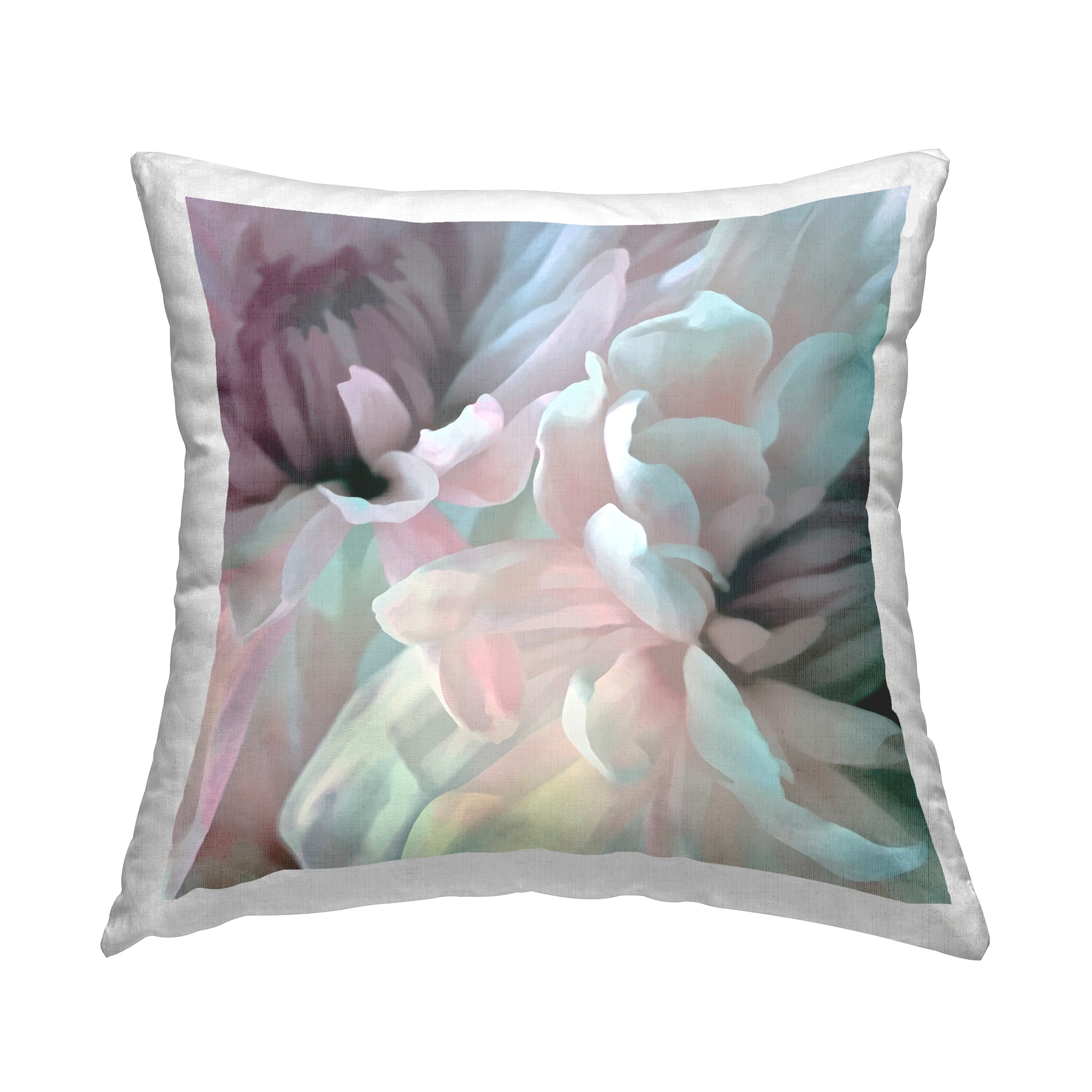 Stupell Industries Pink Floral Petal Study Blush Tone Flowers Throw Pillow 18" x 18"