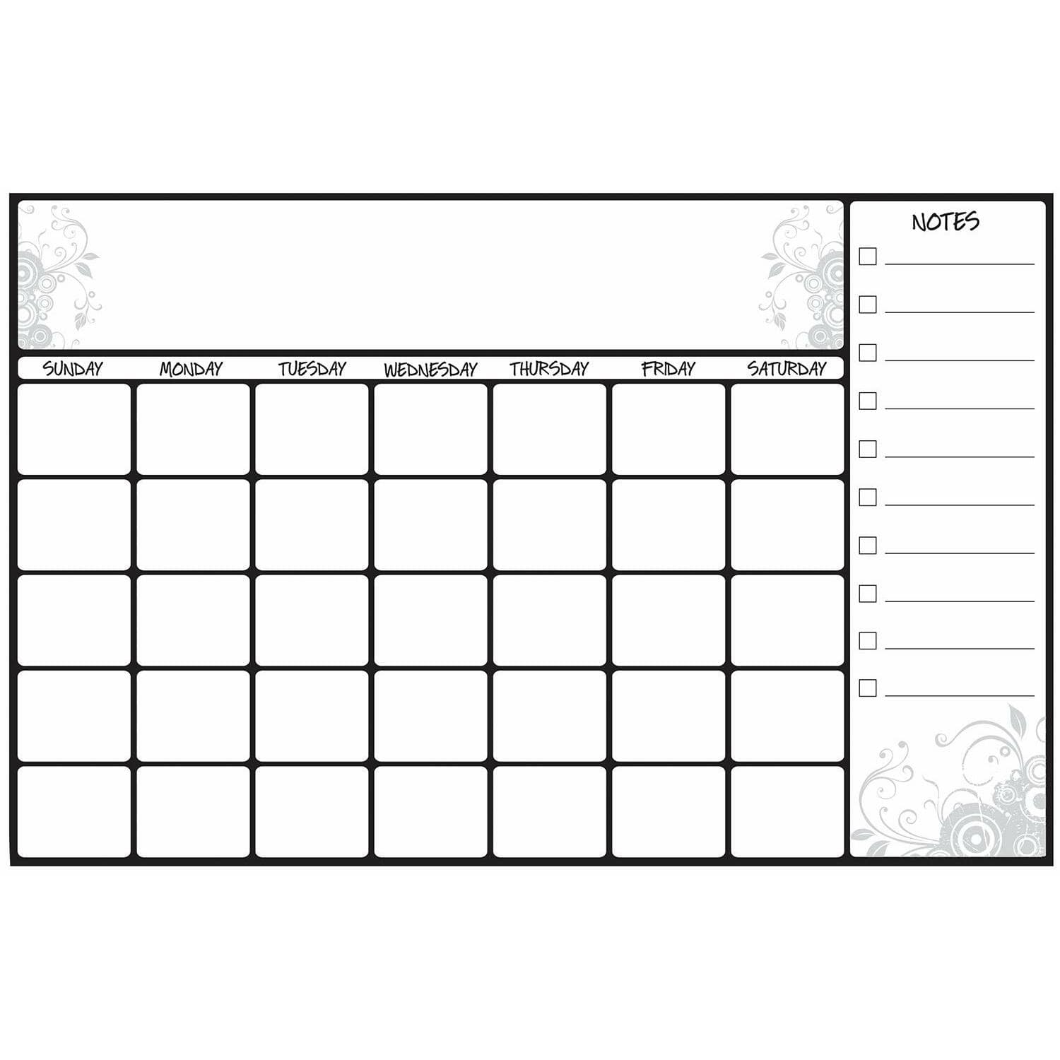 RoomMates Scroll Dry Erase Calendar Peel &#x26; Stick Decal