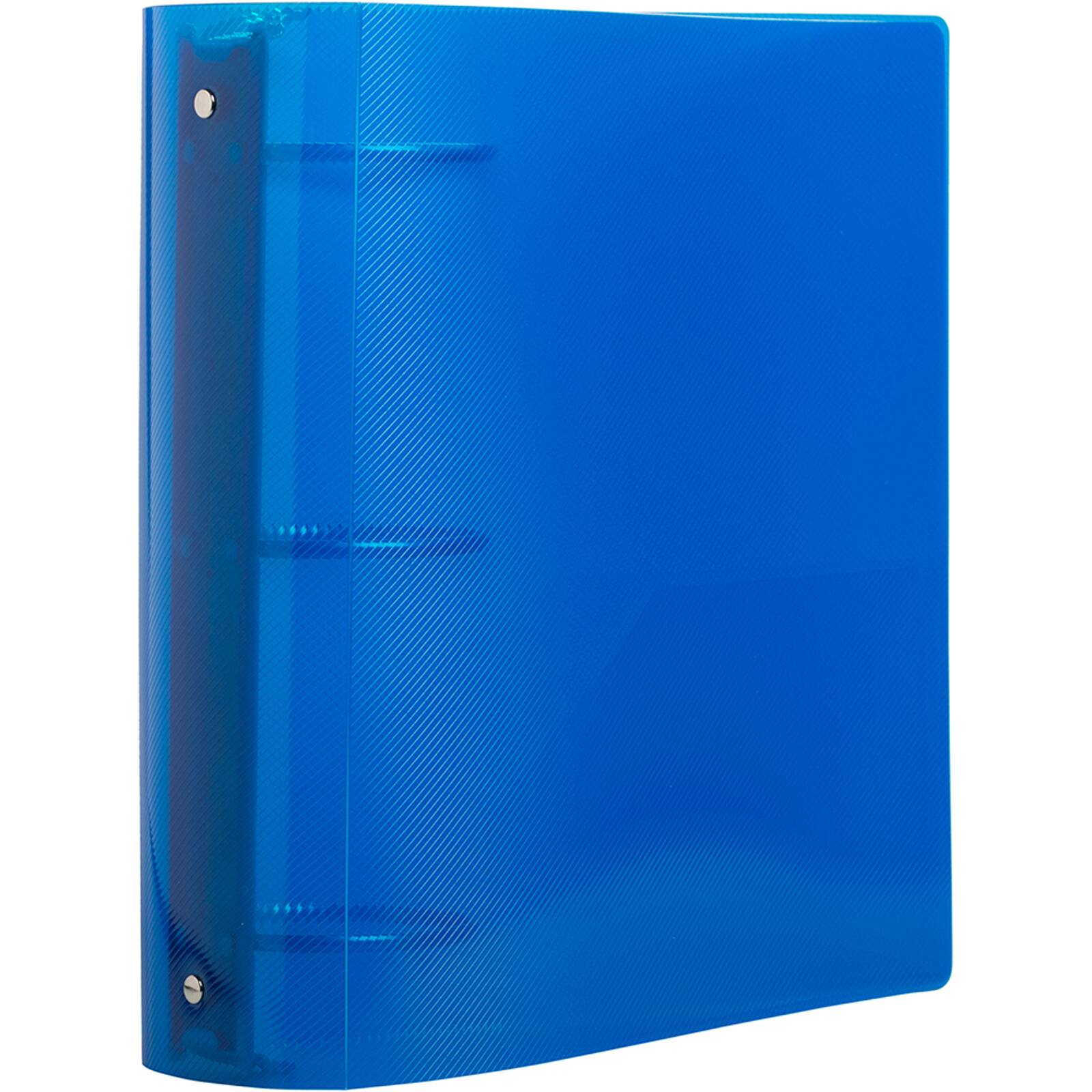 JAM Paper 3&#x22; Blue Plastic 3-Ring Binders, 2ct.