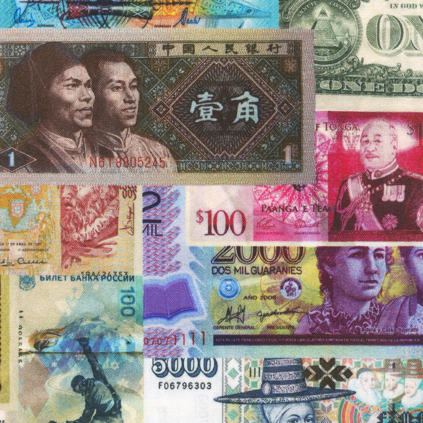 Robert Kaufman Foreign Currency Cotton Fabric