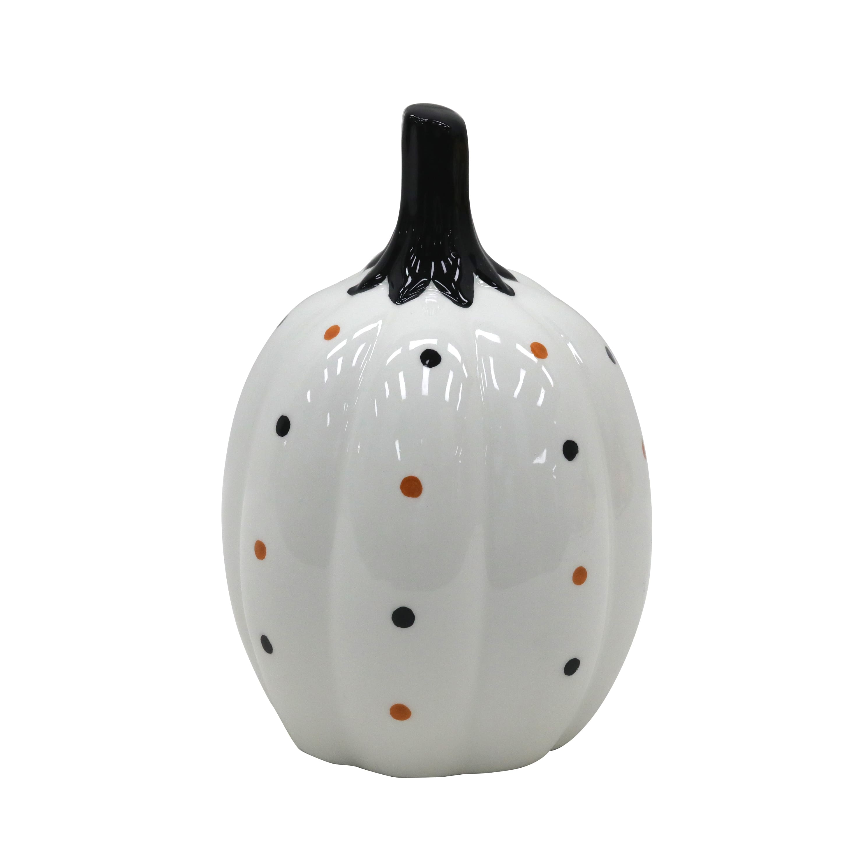 7.25&#x22; White Jack-o&#x27;-Lantern LED Ceramic Tabletop D&#xE9;cor by Ashland&#xAE;
