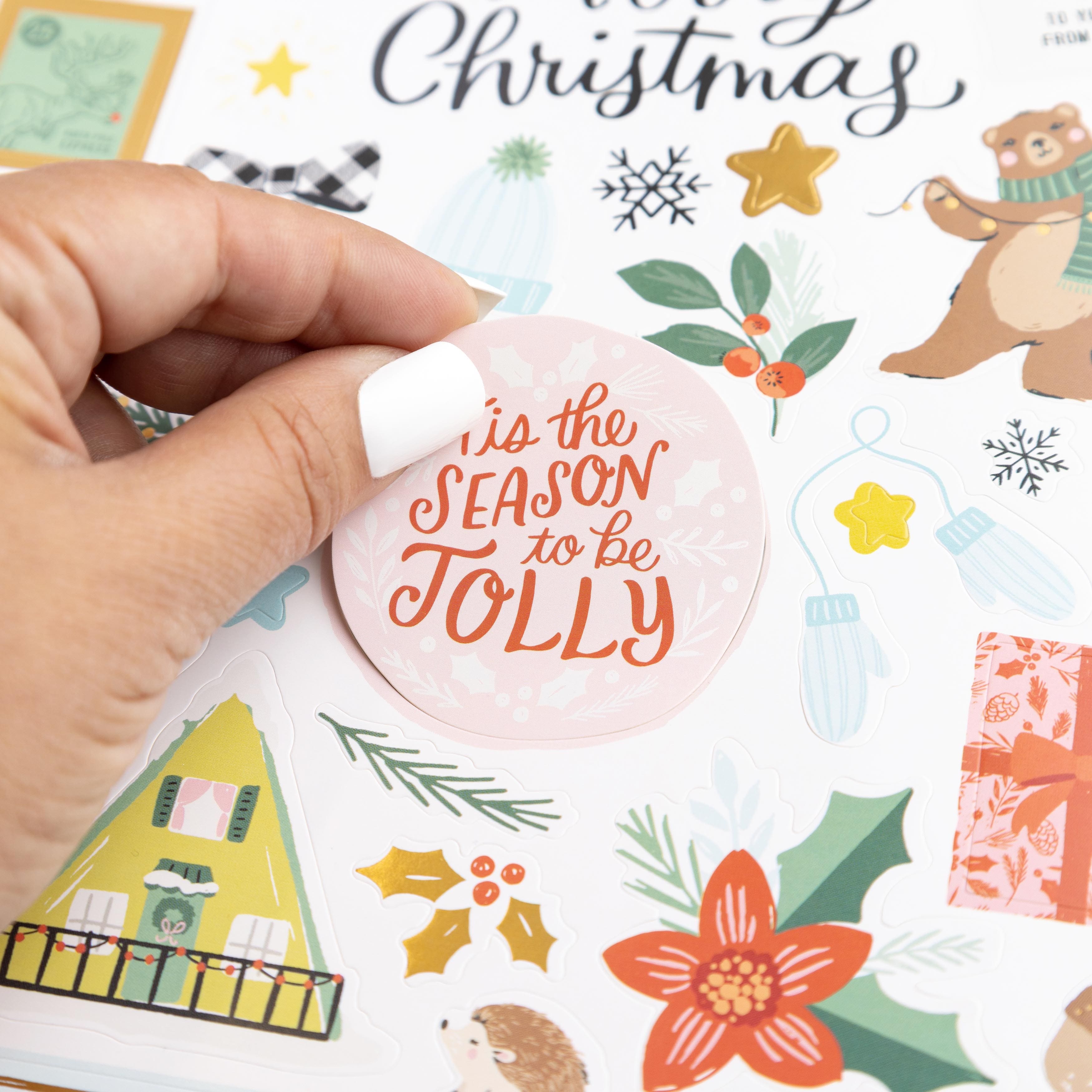 American Crafts&#x2122; Mittens &#x26; Mistletoe Cardstock Stickers