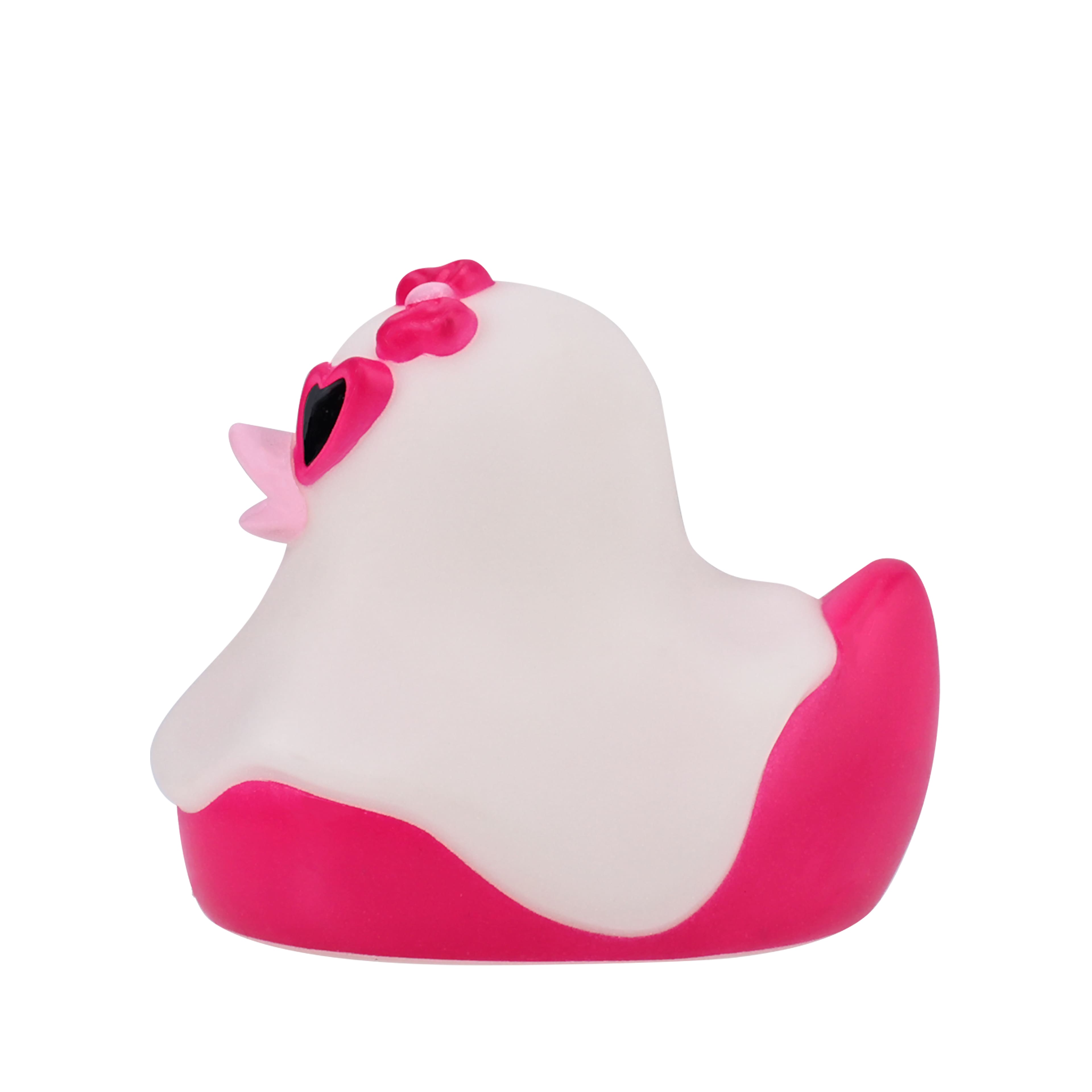 3.75" White & Pink Ghost Rubber Duck by Creatology™