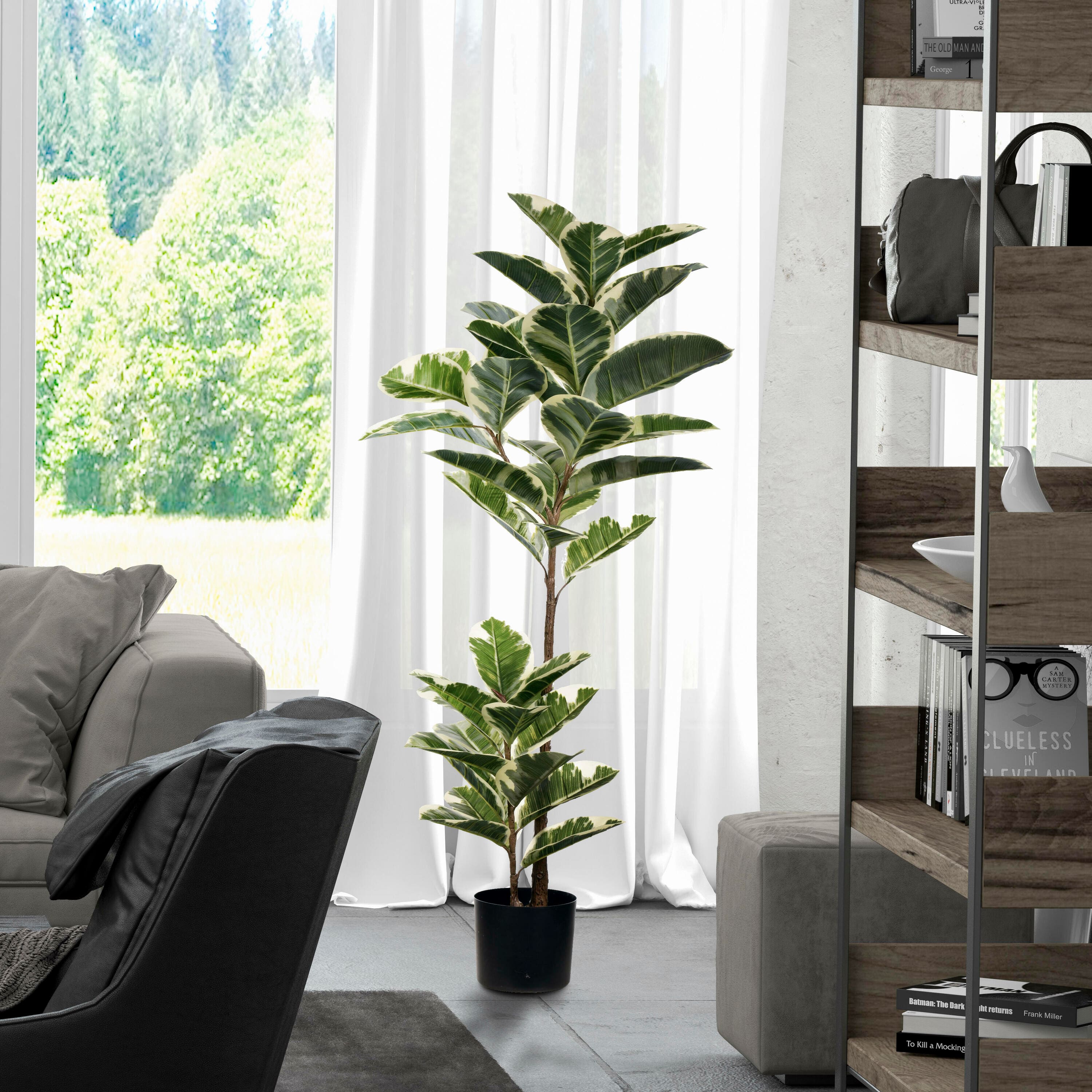 4ft. Potted Artificial Dumb Cane Tree