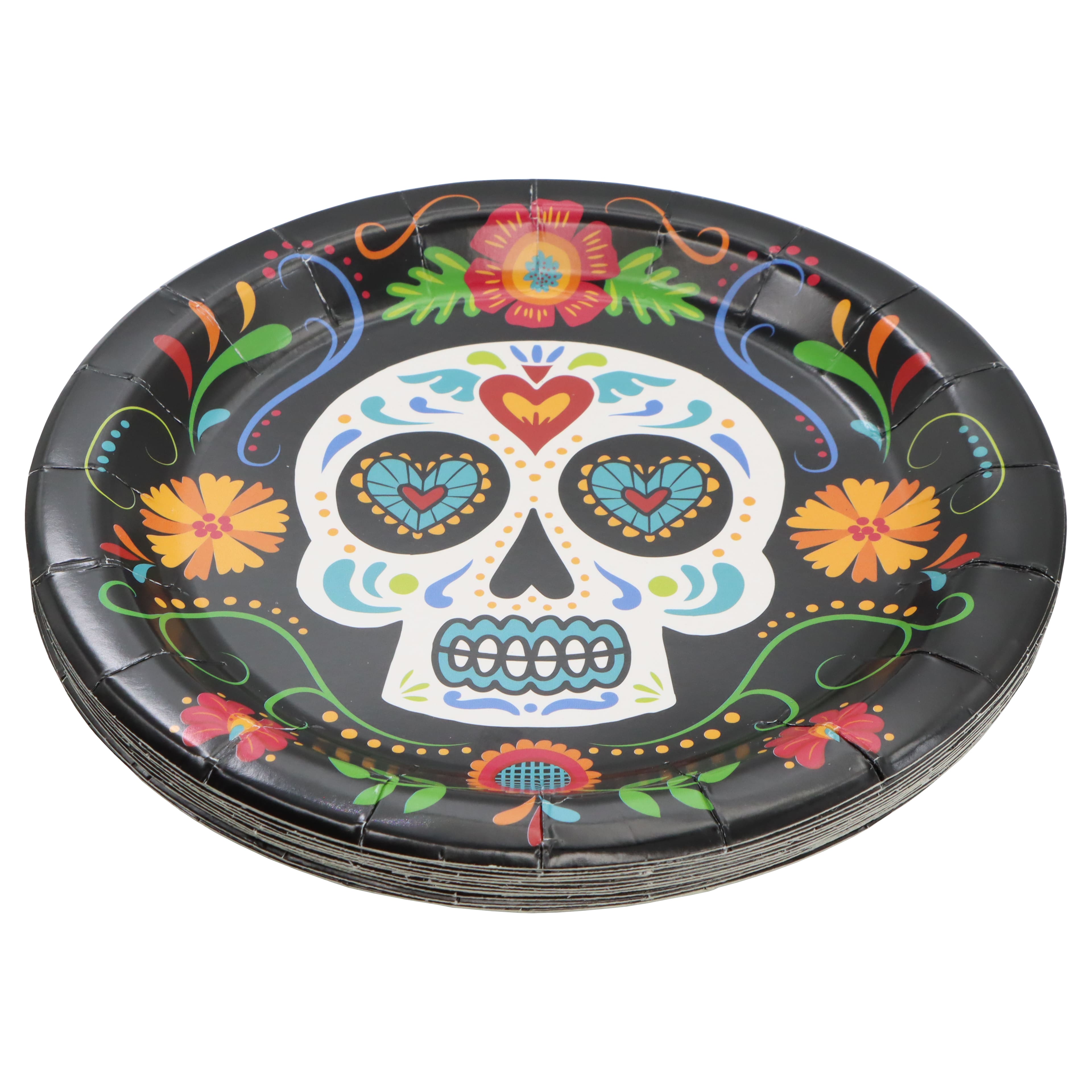 7" Day of the Dead Paper Plates, 12ct. by Ashland®