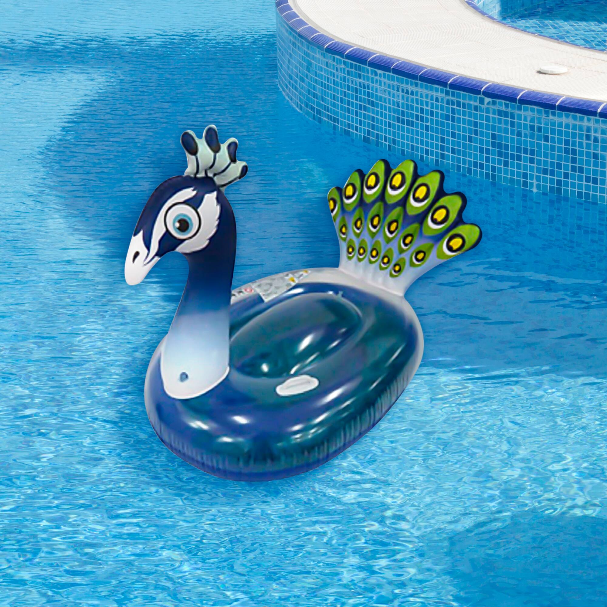 Pool Central&#xAE; 4.75ft. Purple Inflatable Peacock Swimming Pool Float