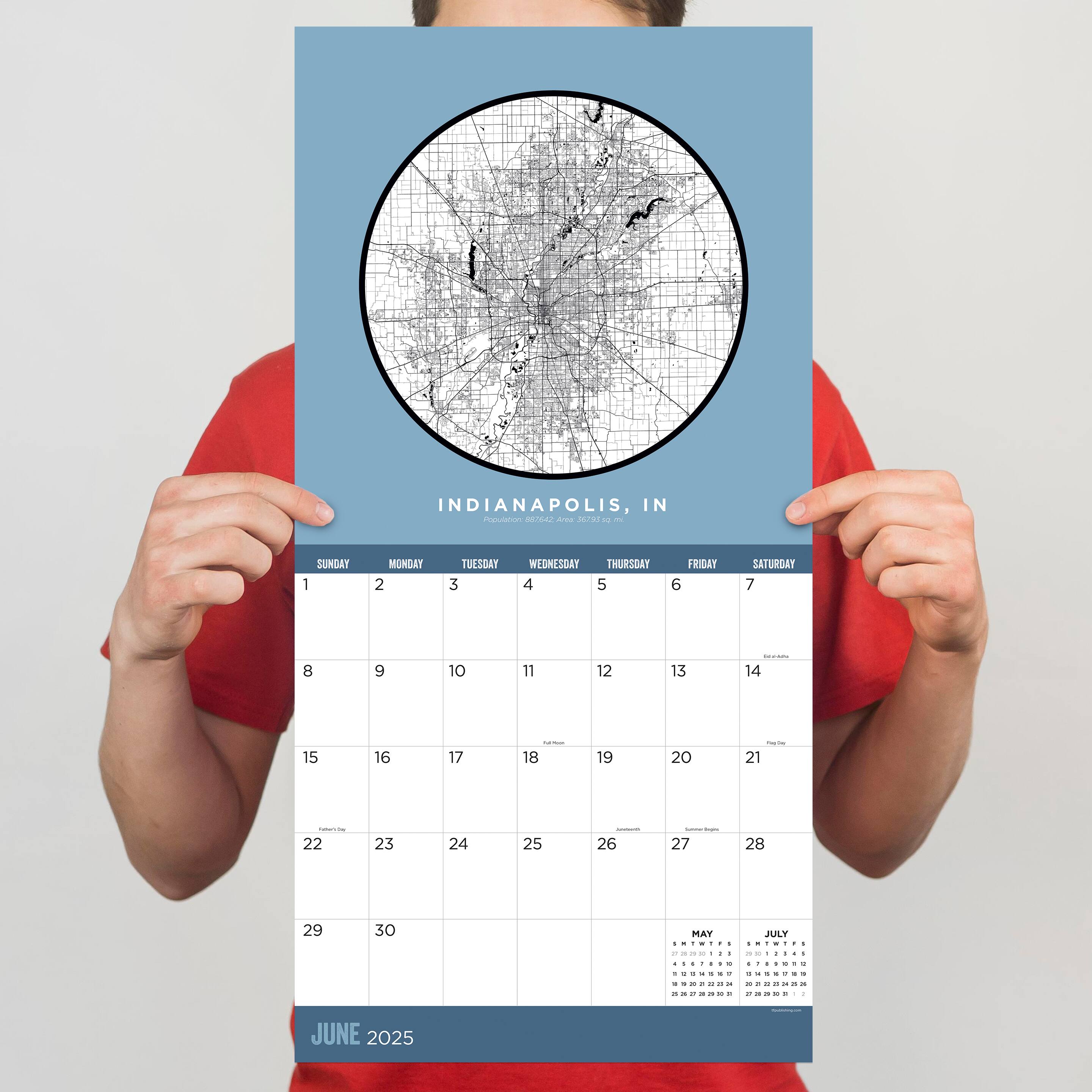 TF Publishing 2025 Home: Indiana Wall Calendar