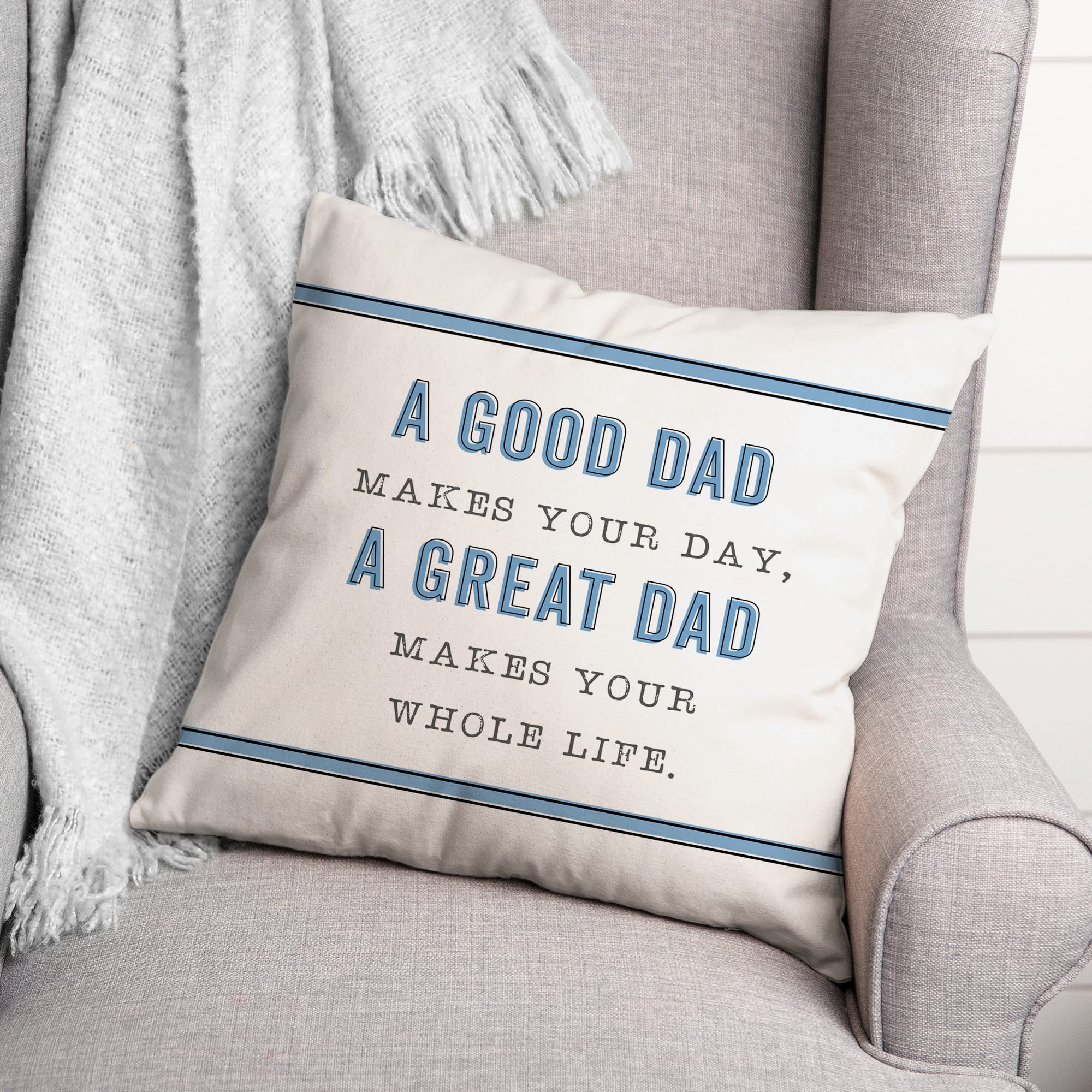 A Great Dad Throw Pillow