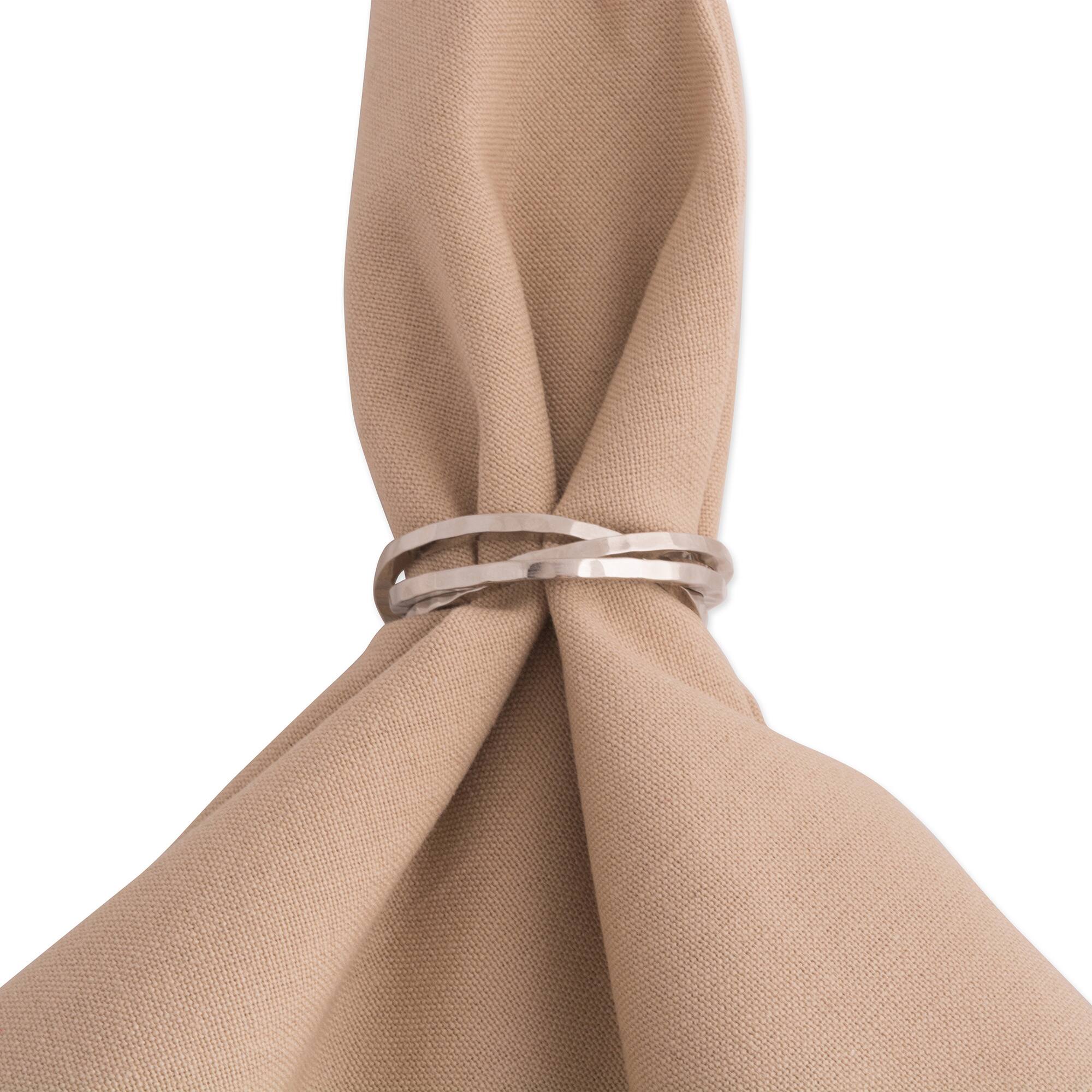 DII® Silver Intertwined Napkin Rings, 6ct.
