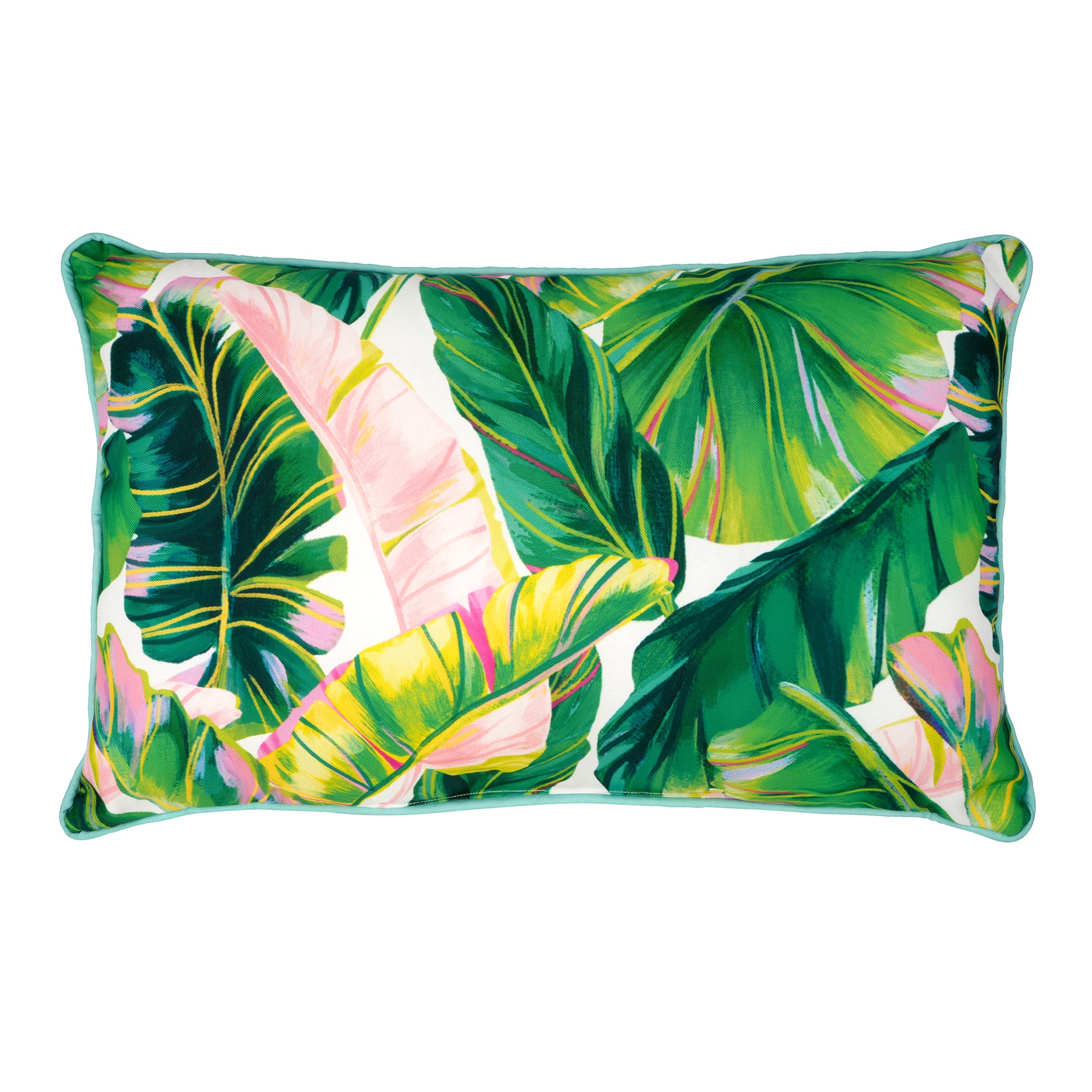 20&#x22; Green Tropical Leaf Outdoor Pillow by Ashland&#xAE;