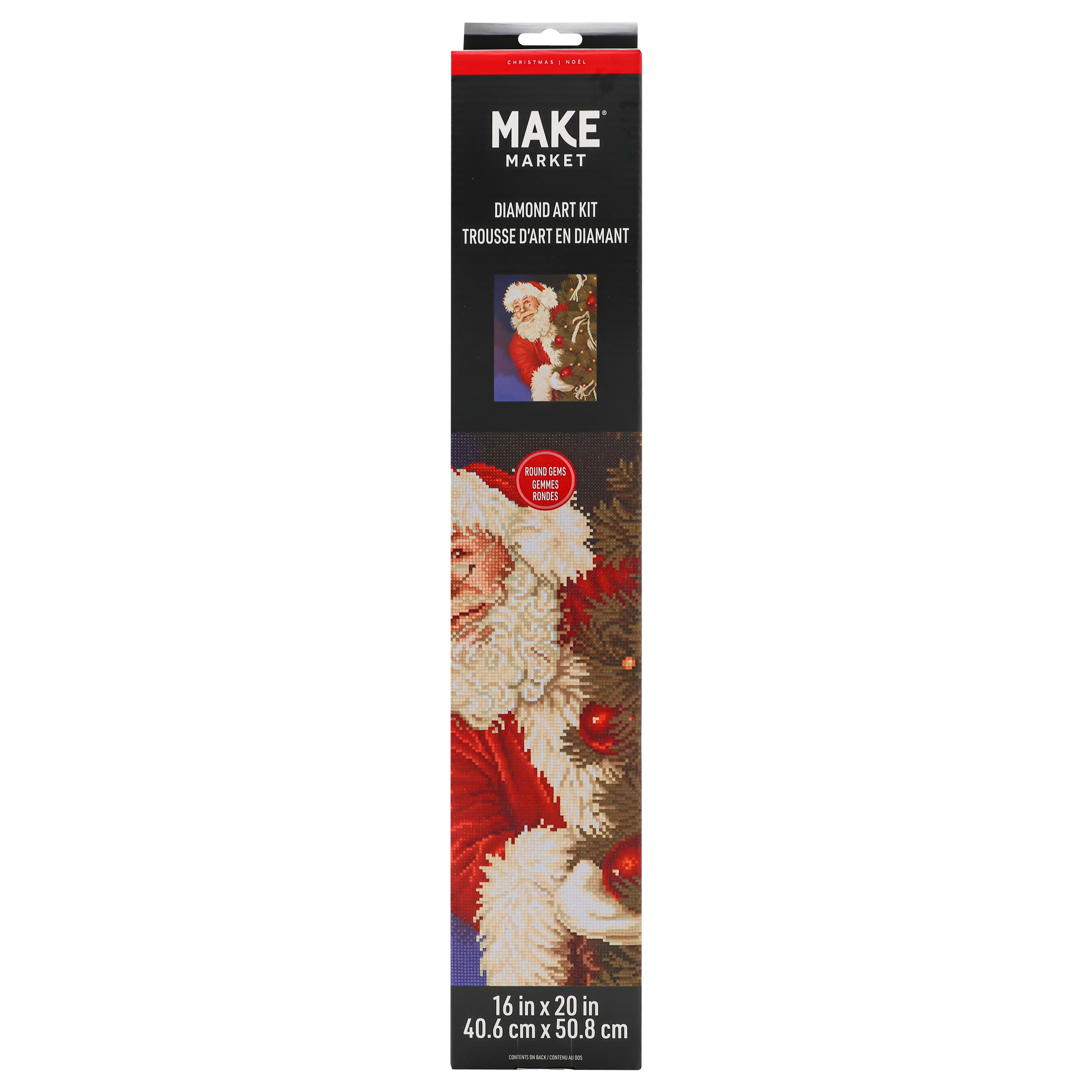 16&#x22; x 20&#x22; Santa Diamond Art Kit by Make Market&#xAE;