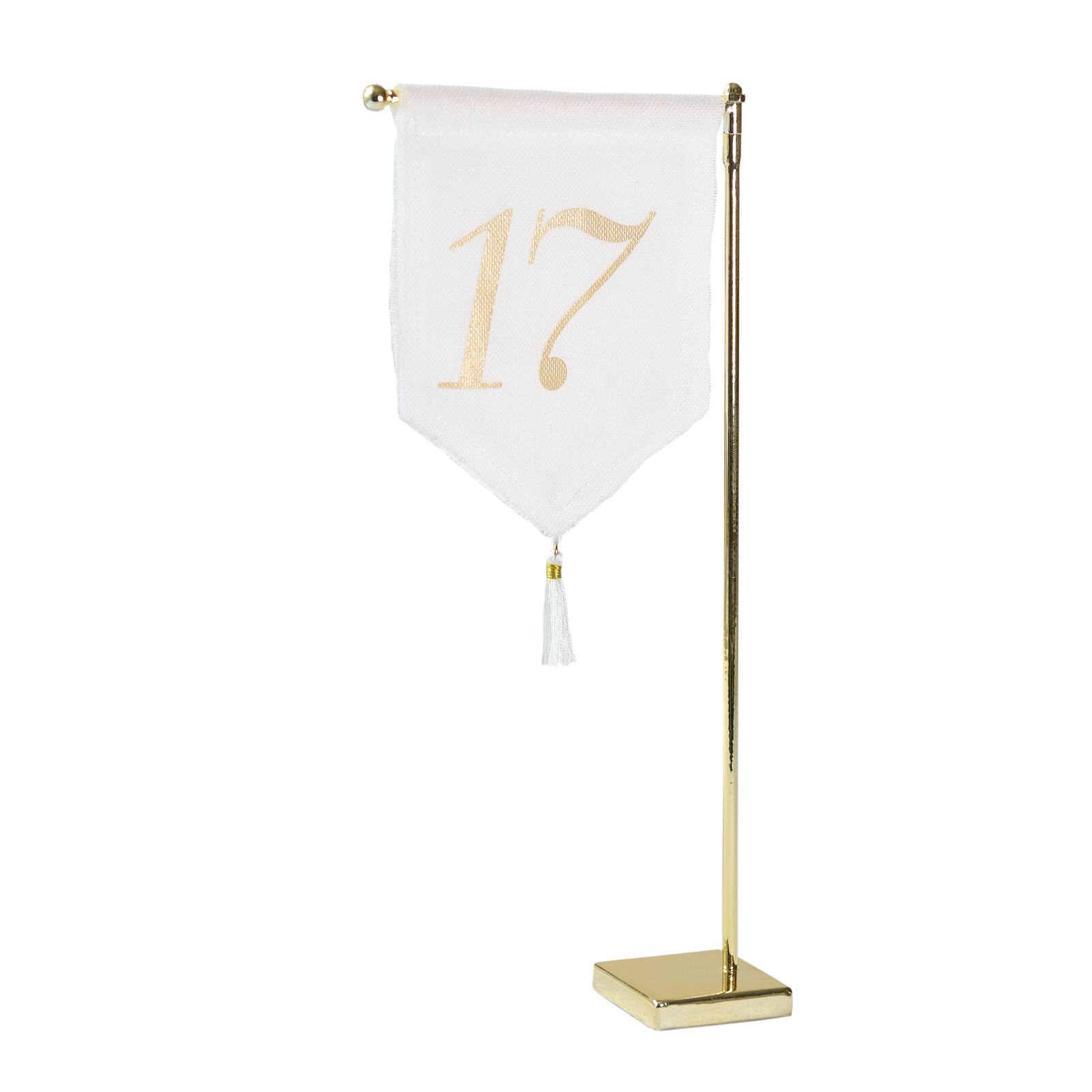 Style Me Pretty Linen Tassel Table Number in 17 | 4.5" x 6" | Michaels®