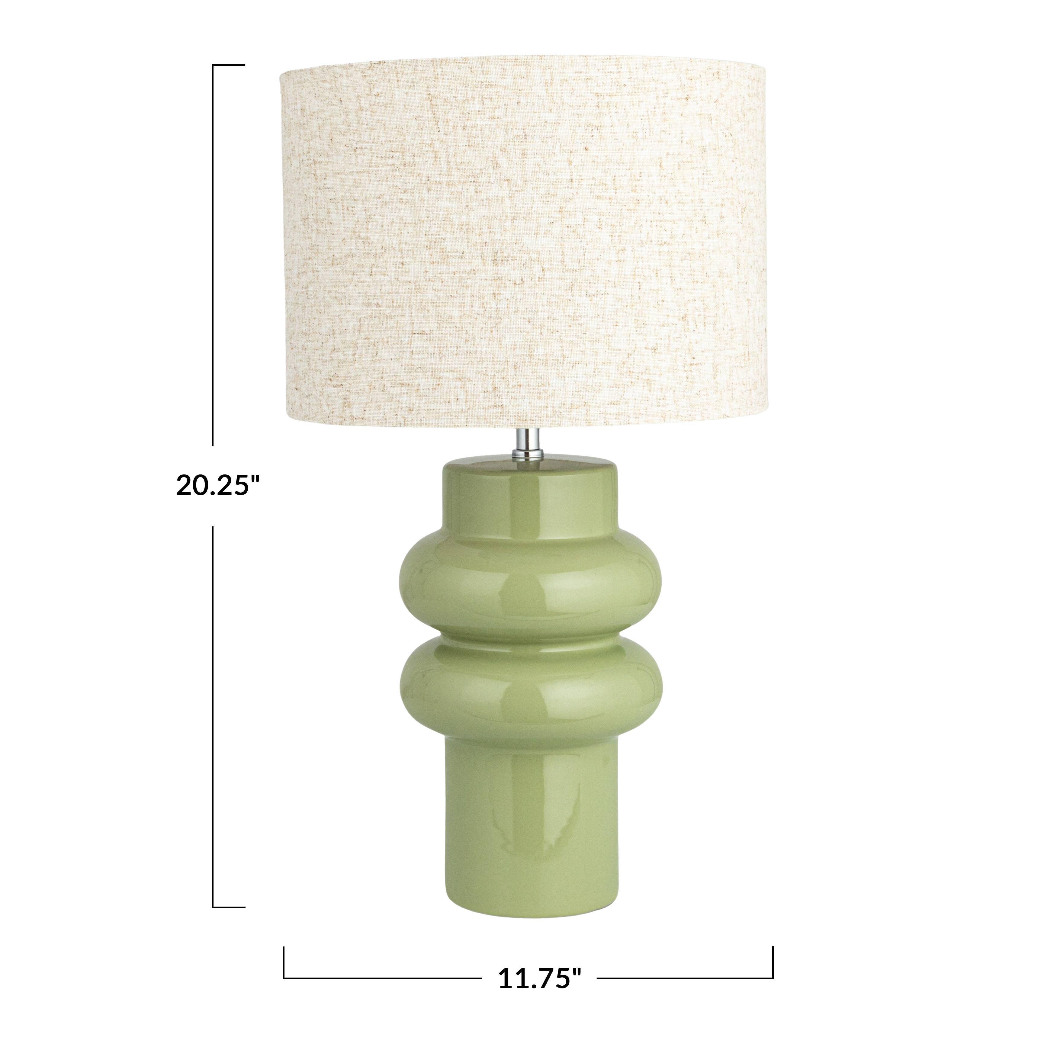 Hello Honey® 20.5" Stoneware Table Lamp with Linen Shade and Inline Switch