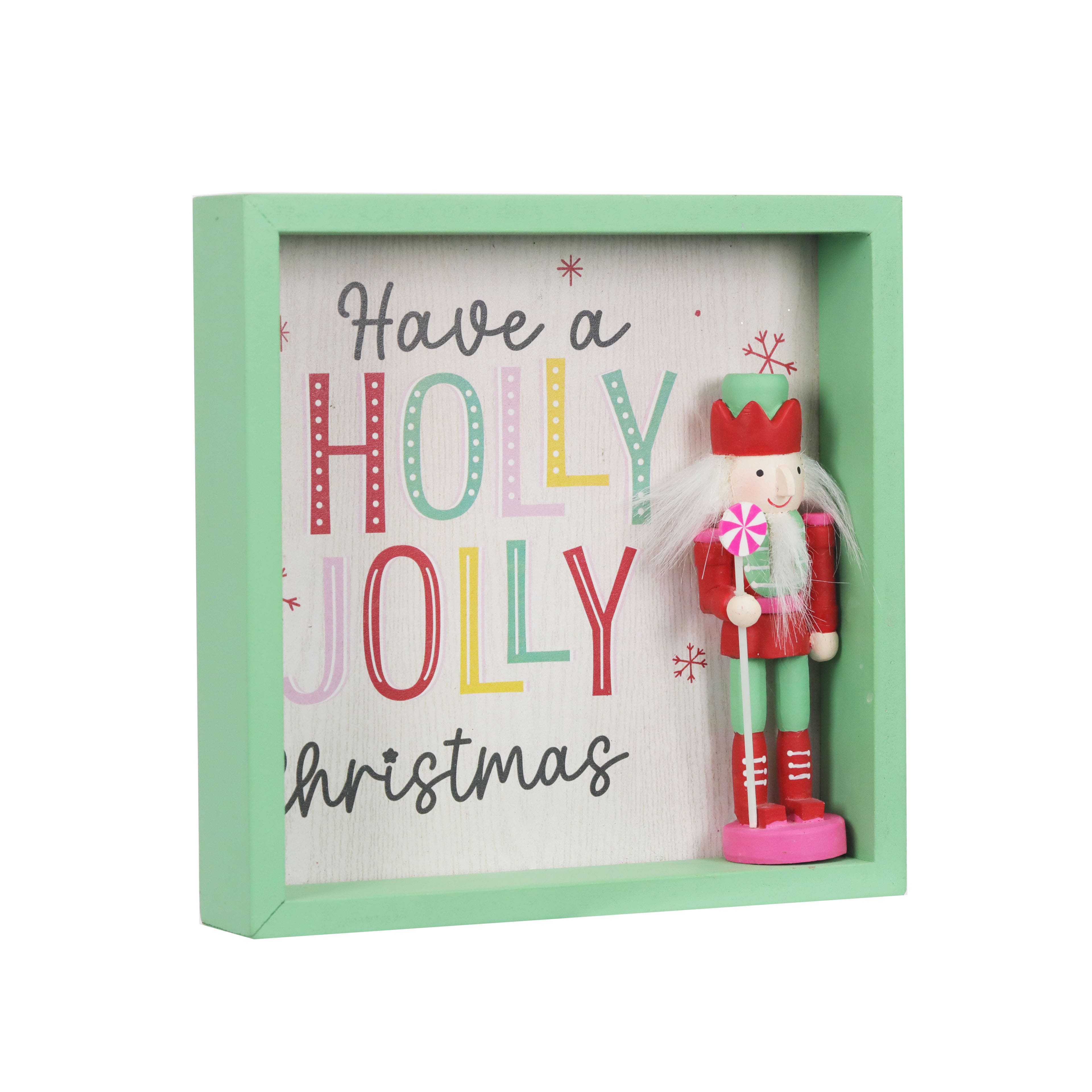 7&#x22; Nutcracker Holly Jolly Christmas Tabletop D&#xE9;cor by Ashland&#xAE;