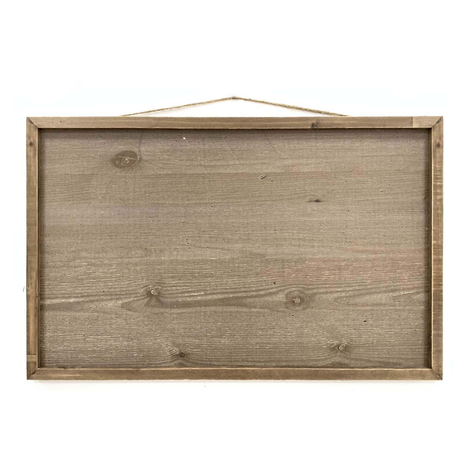 4 Pack: 27&#x22; x 17&#x22; Framed Brownwash Wood Plaque by Make Market&#xAE;