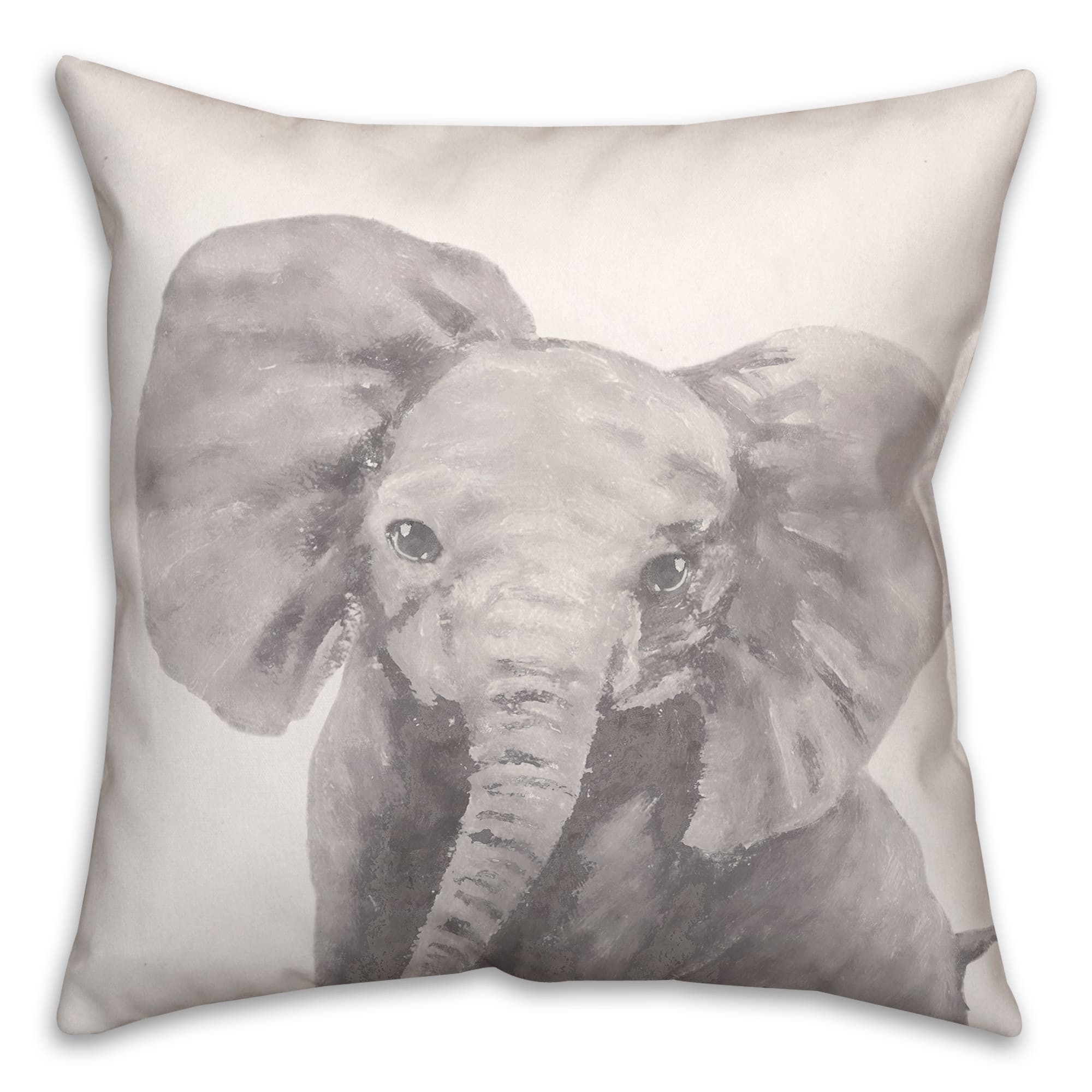 Baby Elephant 18&#x22; x 18&#x22; Throw Pillow