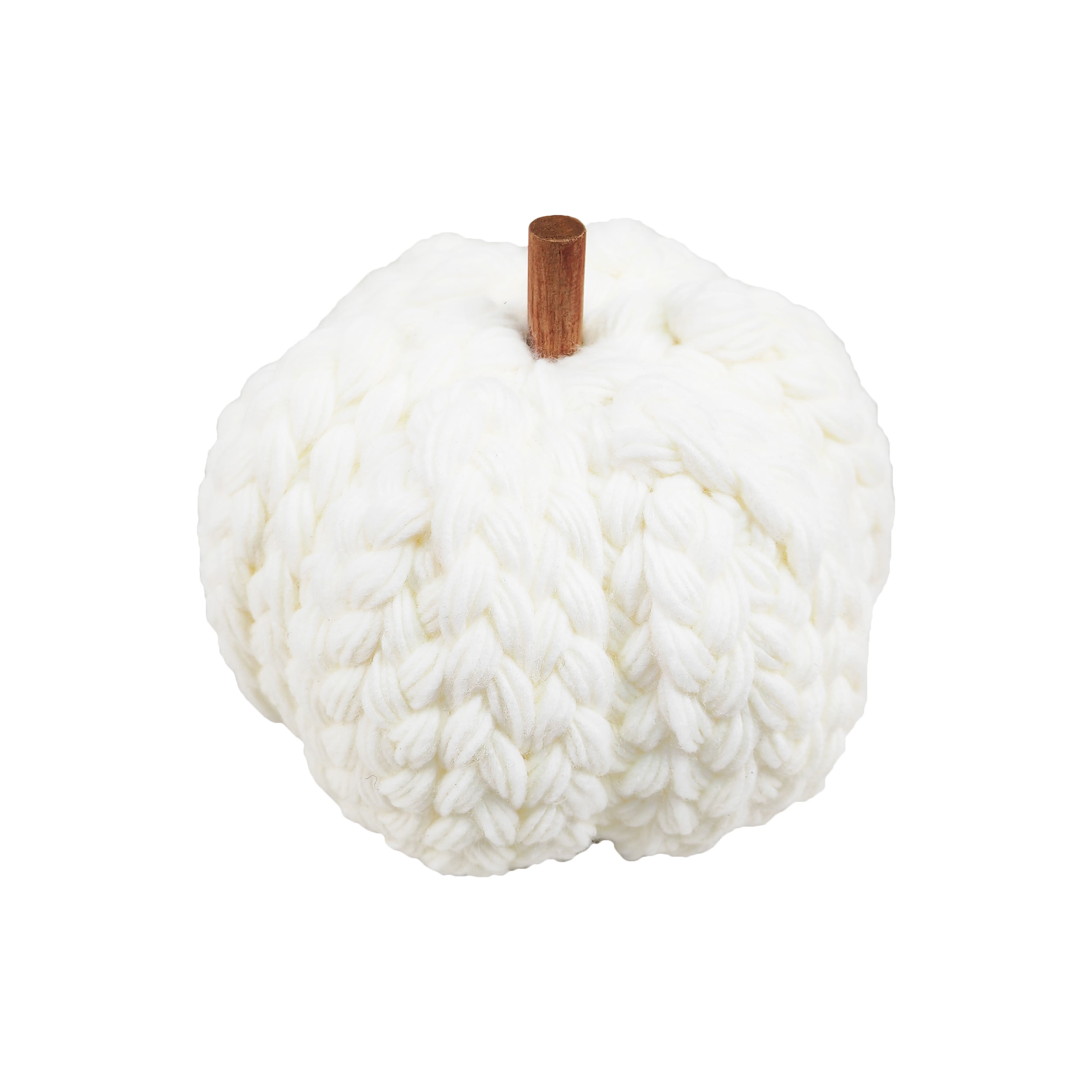 7&#x22; Cream Knit Tabletop Pumpkin by Ashland&#xAE;