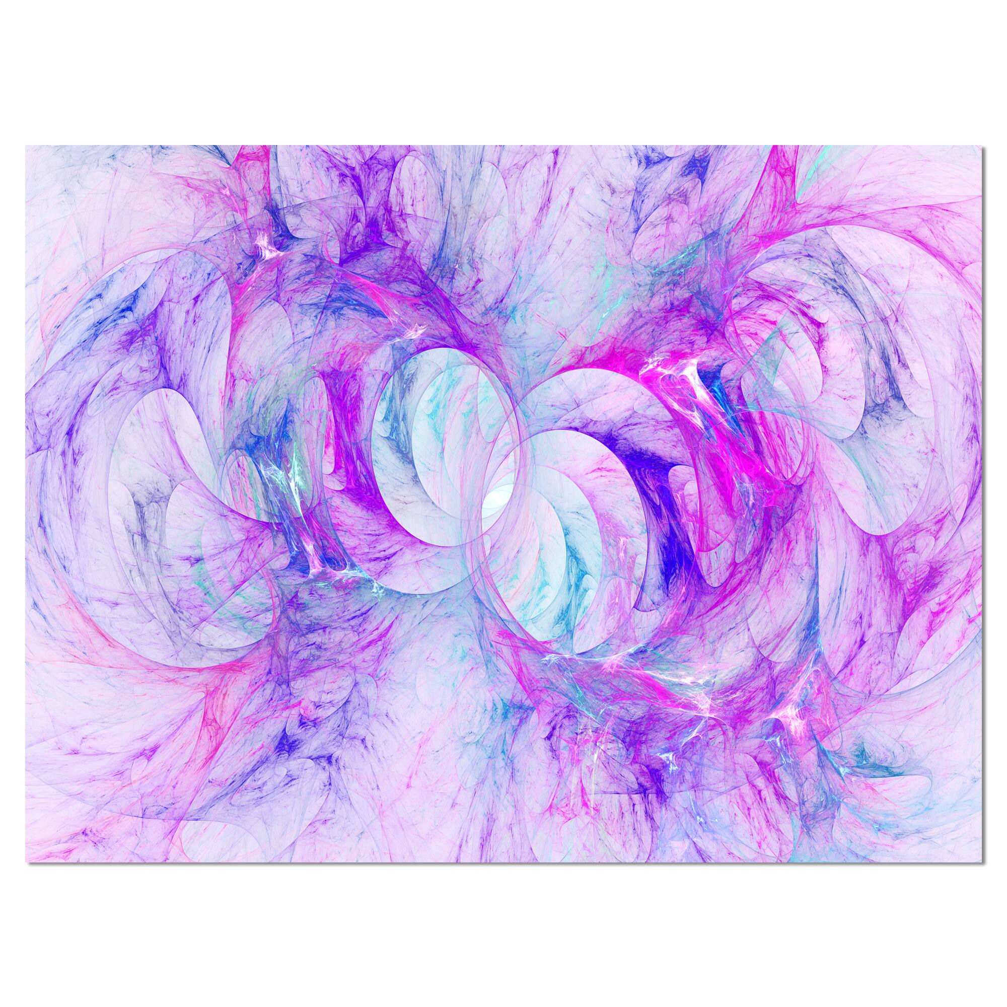 Designart - Light Purple Fractal Texture - Abstract Canvas Art Print