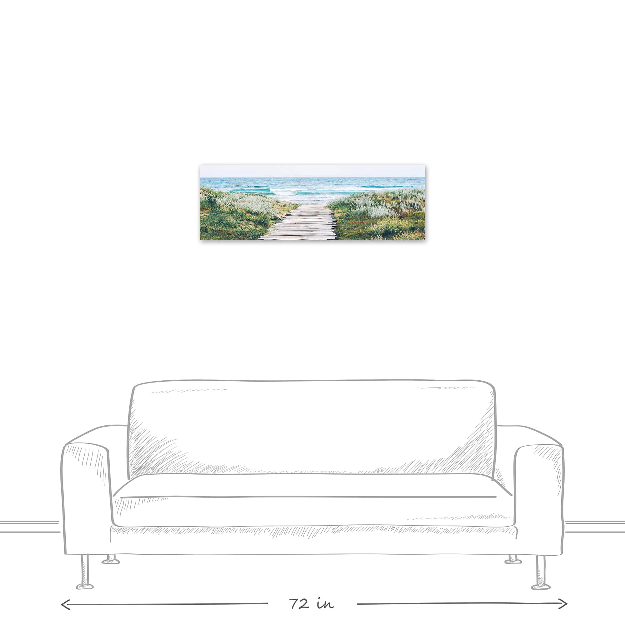 Ocean Walkway Canvas Wall Art