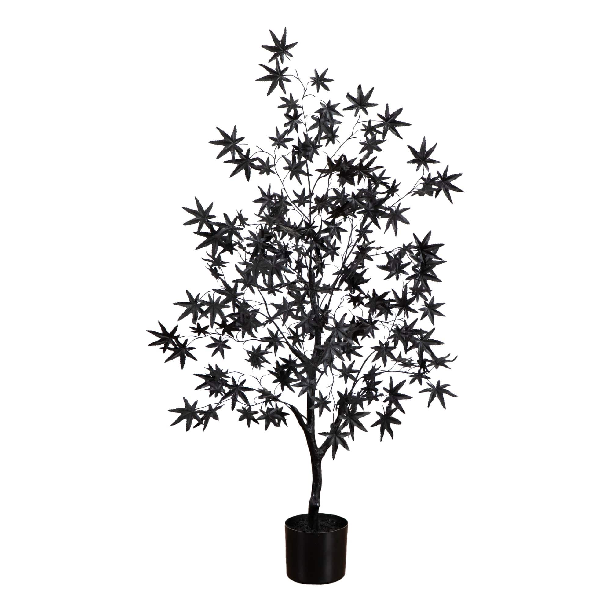4ft. Artificial Halloween Eerie Black Maple Tree