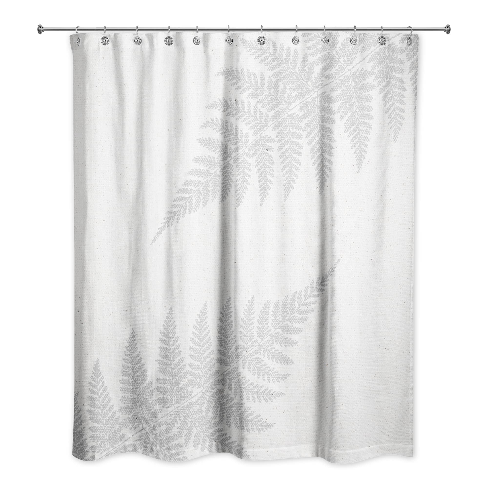 Neutral Fern 71&#x22; x 74&#x22; Shower Curtain
