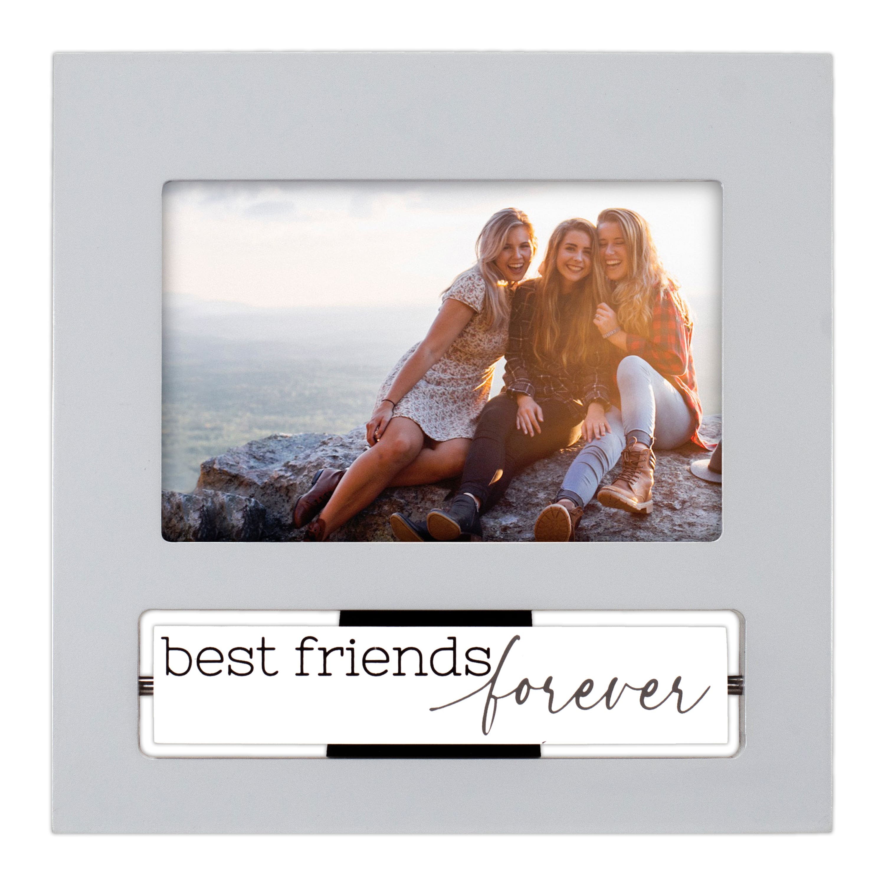 Malden International Designs Best Friends Gray Flip It Photo Frame