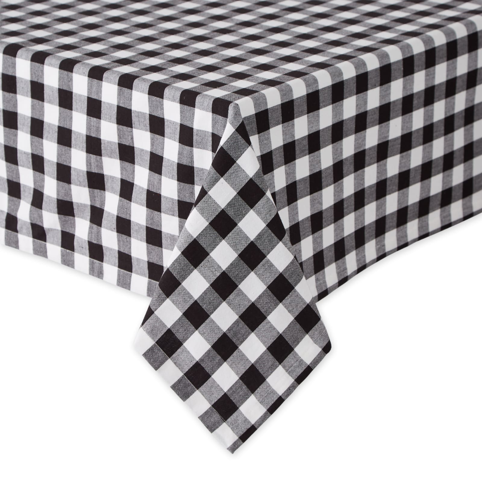 White Checkers Tablecloth 52" x 52
