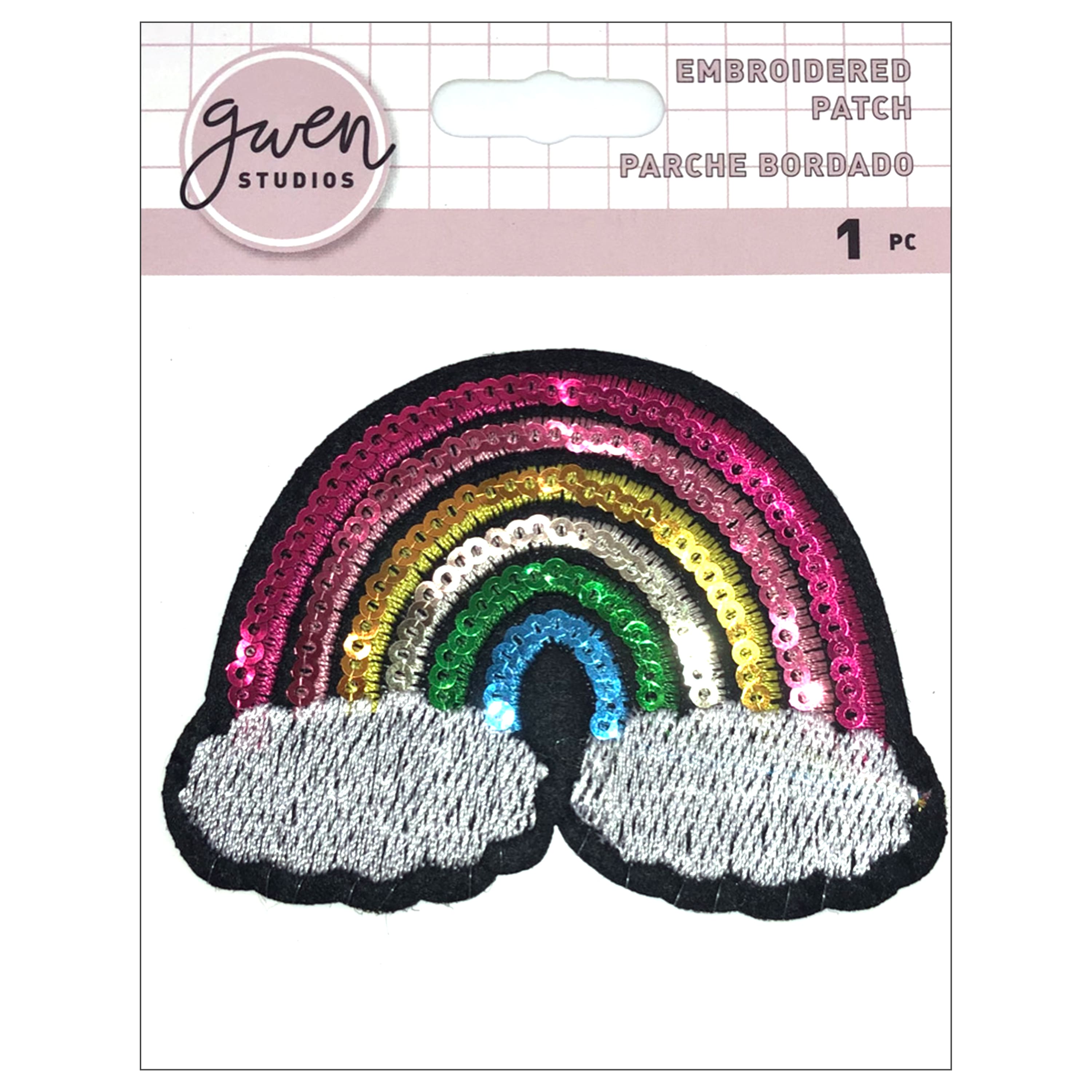 Gwen Studios 3.25" Rainbow Iron-On Patch With Sequins