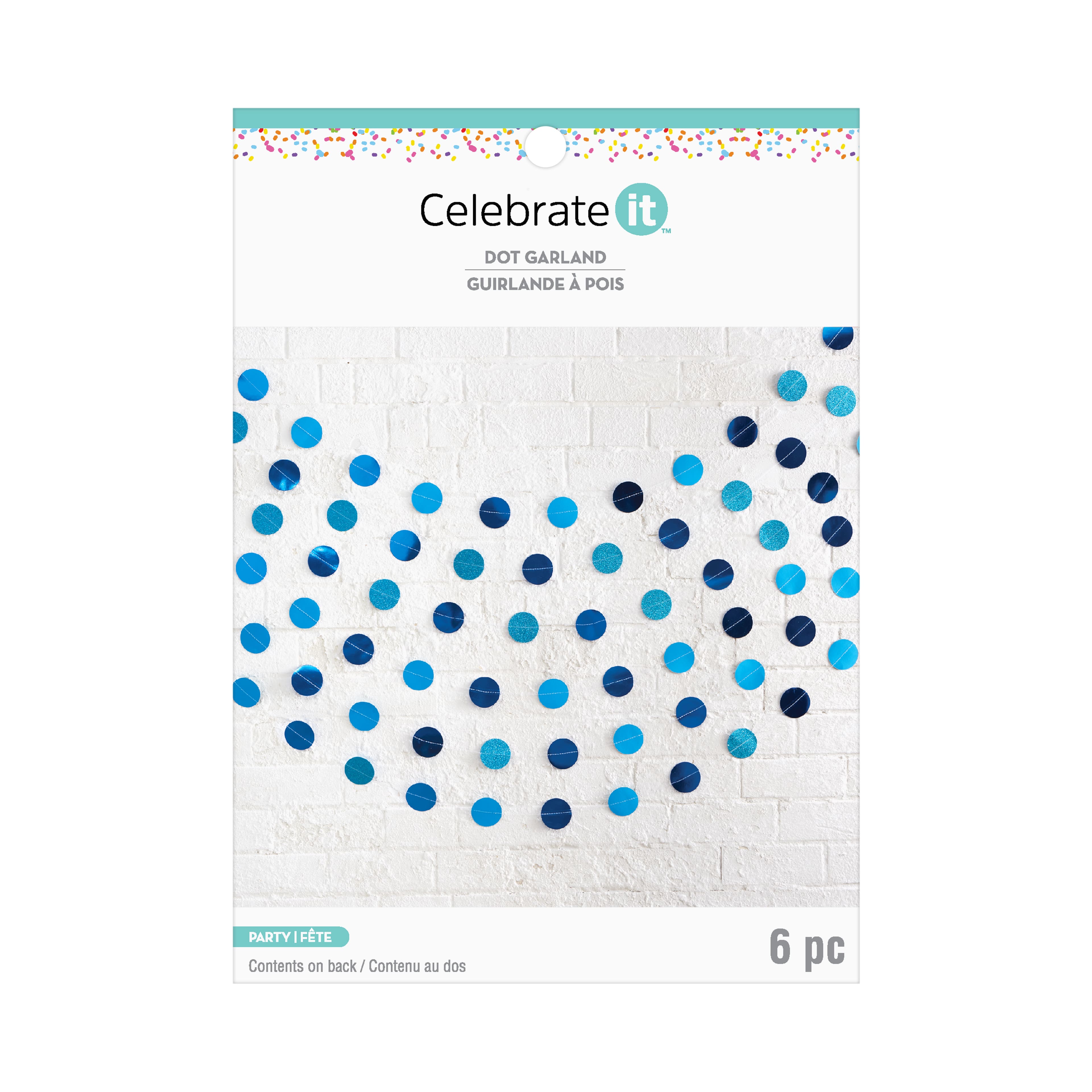 7ft. Dot Garland by Celebrate It&#x2122;