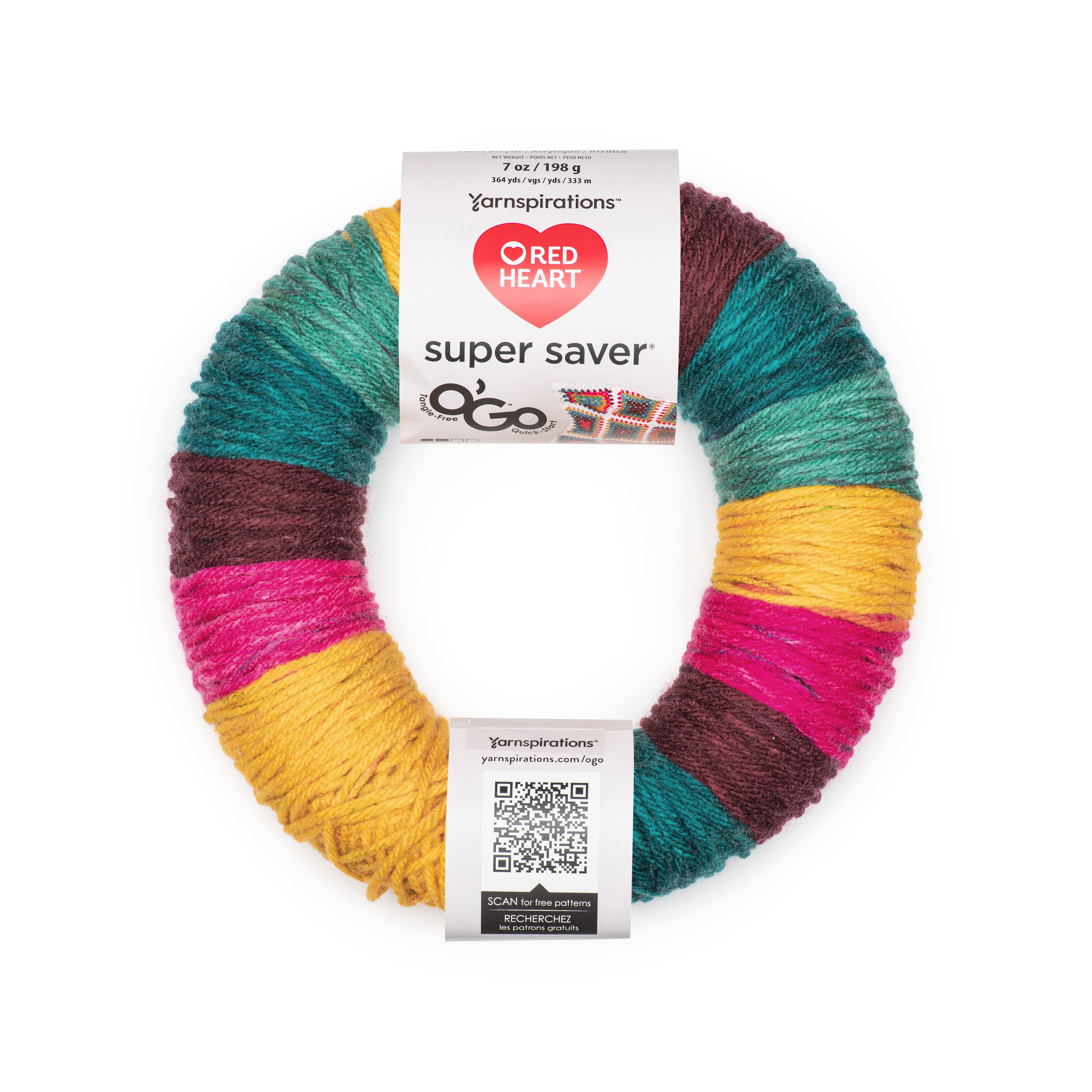Red Heart&#xAE; Super Saver&#xAE; O&#x27;Go&#x2122; Stripes Yarn