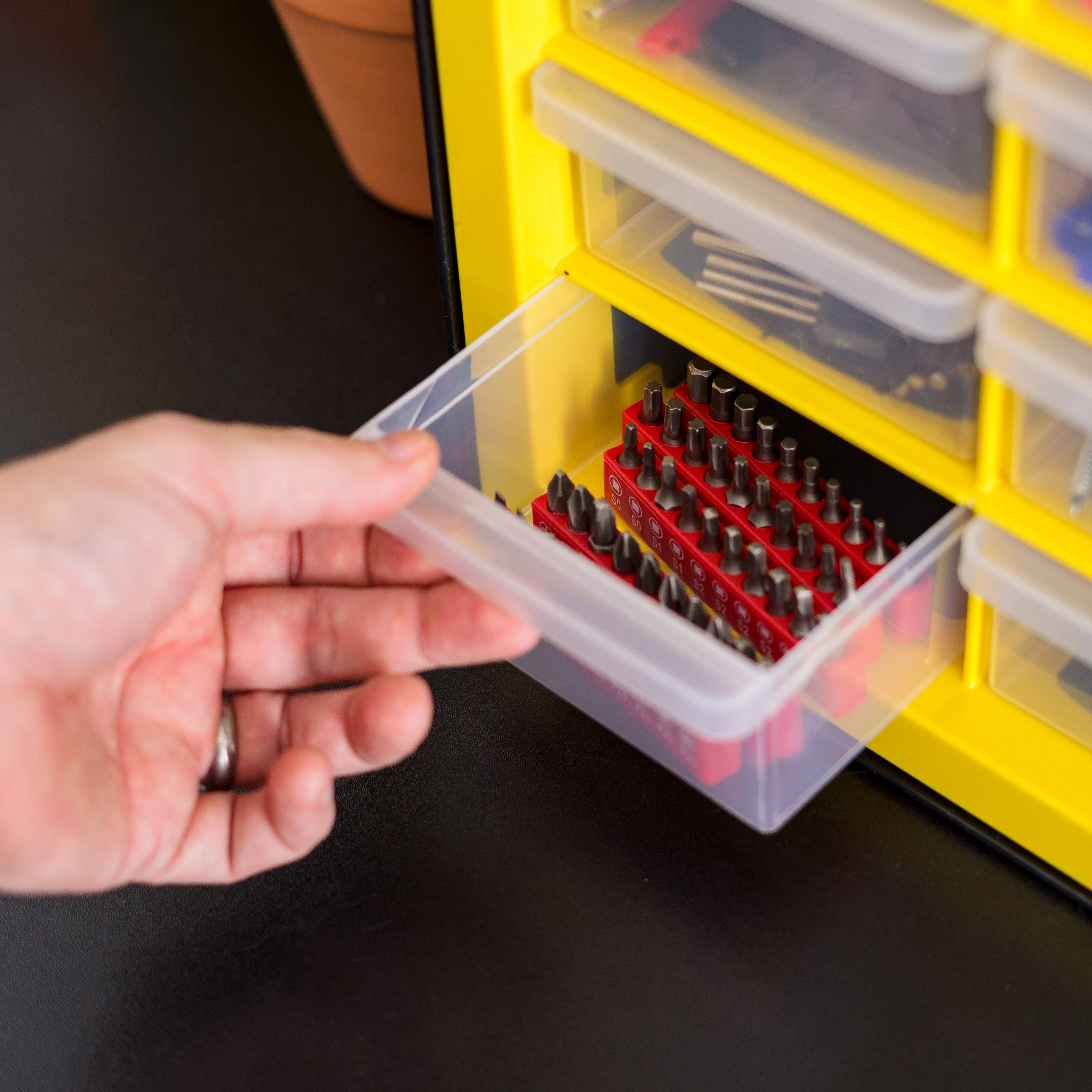 IRIS® Yellow & Black 24-Drawer Parts Cabinet