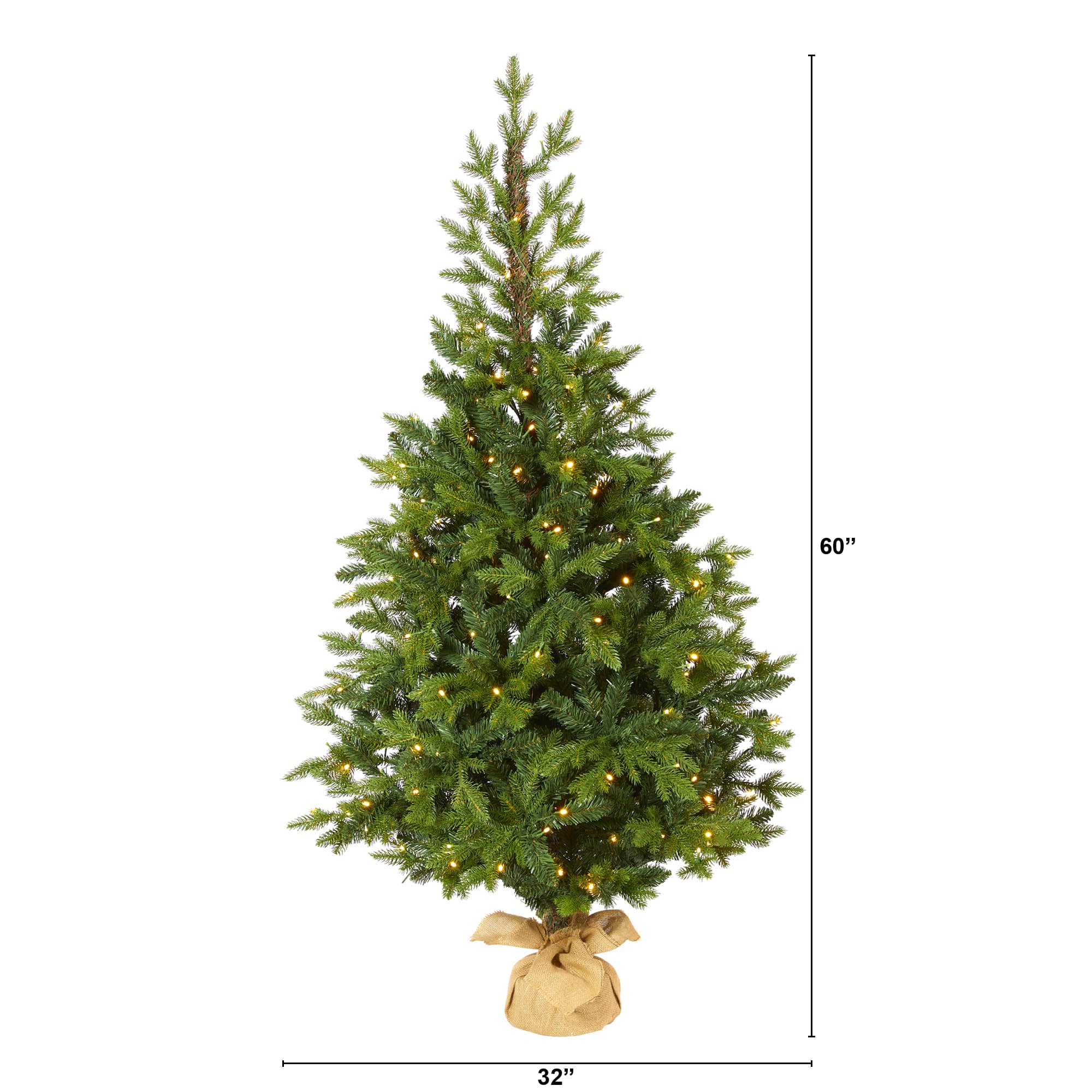 5ft. Pre-Lit Fraser Fir Artificial Christmas Tree, Clear LED Lights