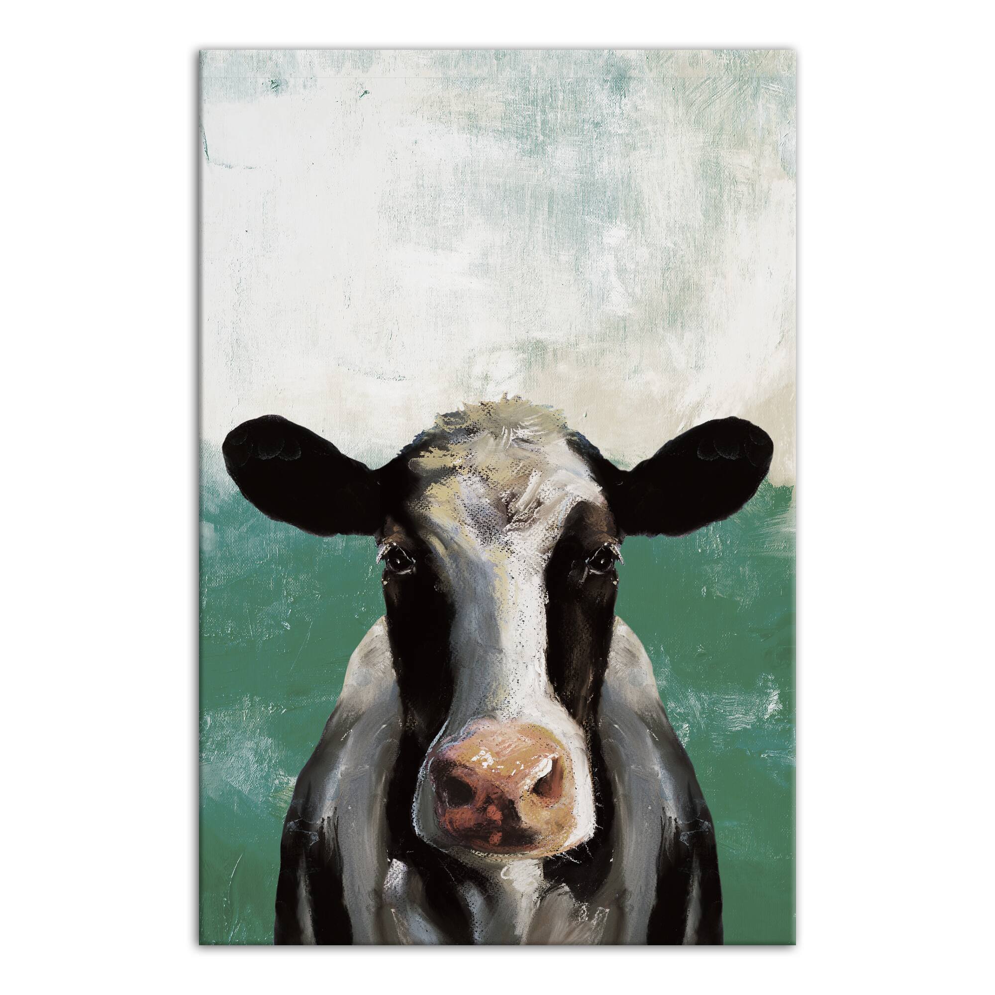 Cow Green Field 20" x 30" Canvas Wall Art