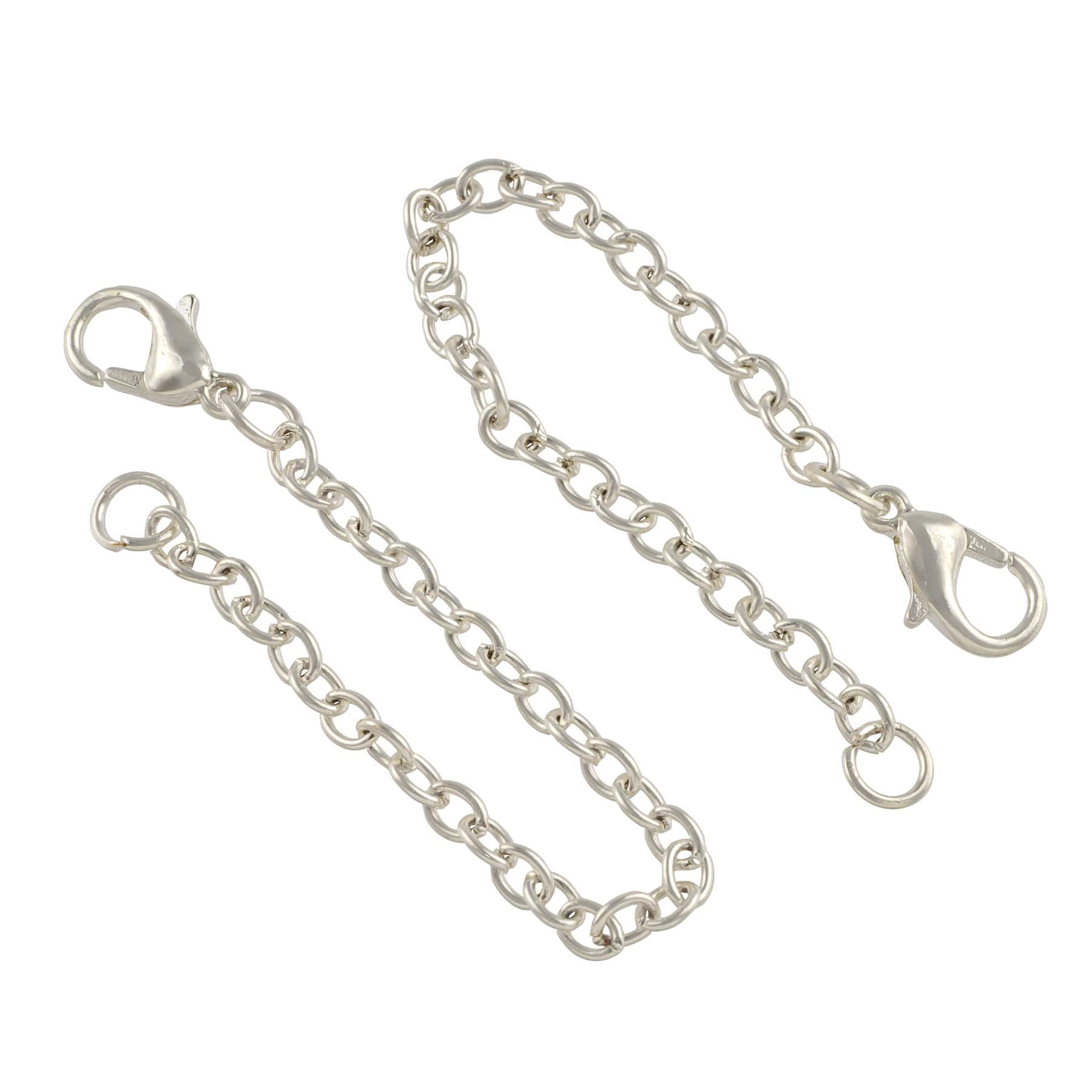 3 Pcs Necklace Extender Sterling Silver Chain Extenders for