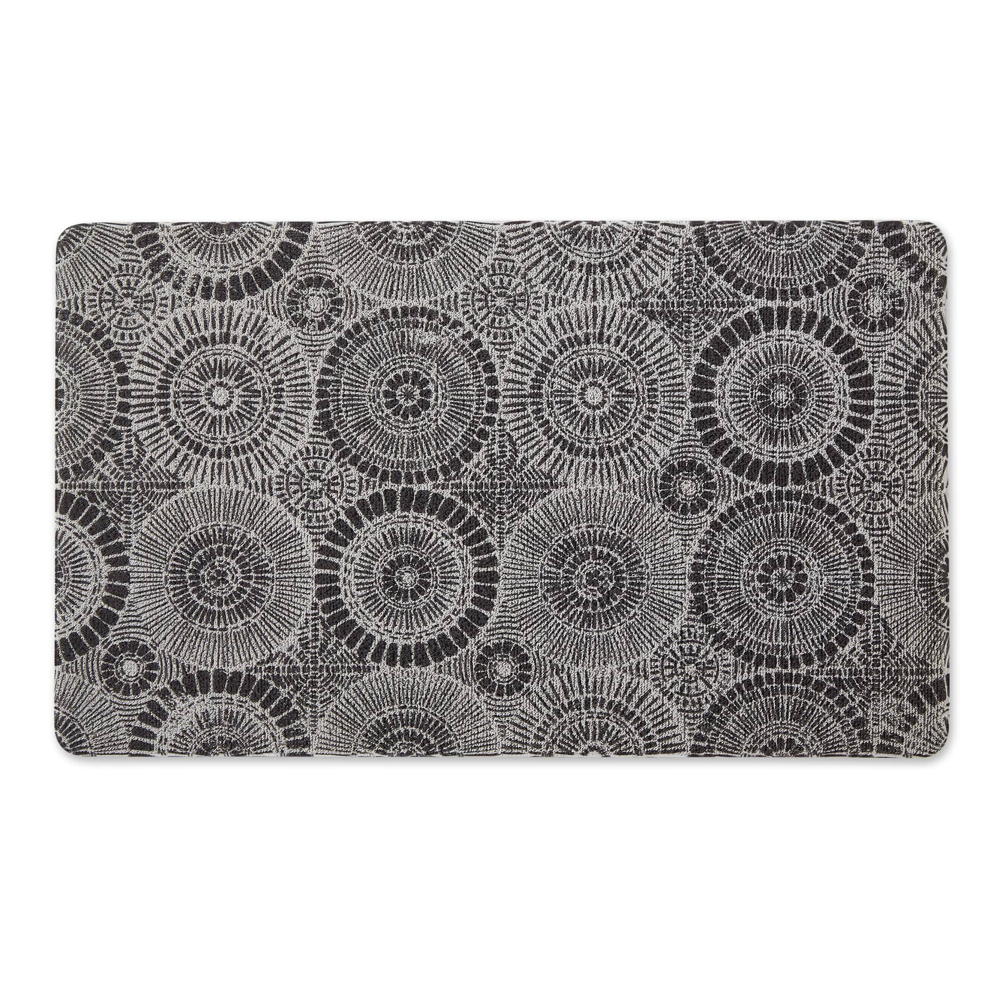 DII® Black Kaleidoscope Tufted Mat